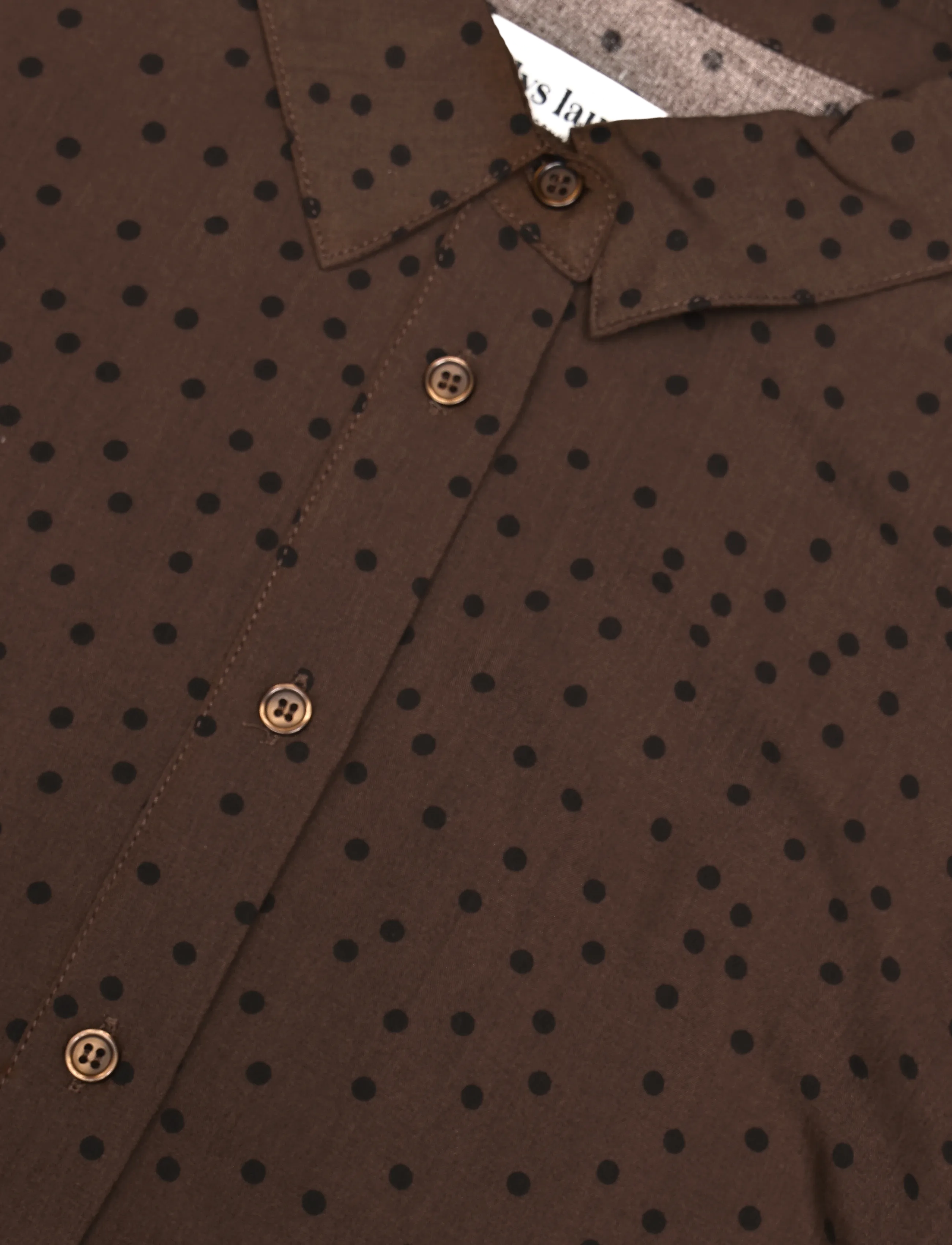Lollys Laundry - BonoLL Shirt SS - kortärmade skjortor - dark mokka - 2