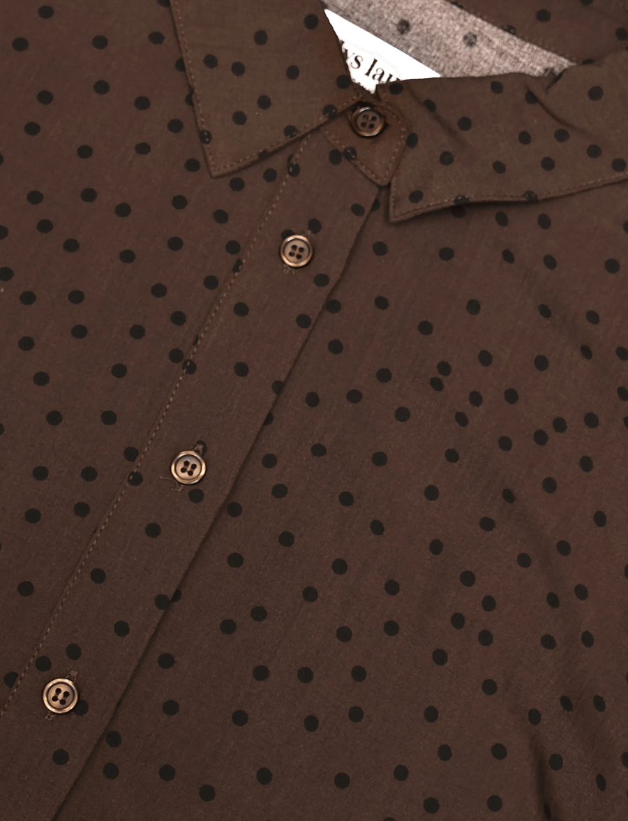 Lollys Laundry - BonoLL Shirt SS - kortärmade skjortor - dark mokka - 2