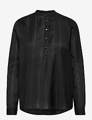 Lollys Laundry - Lux Shirt - långärmade blusar - black - 0