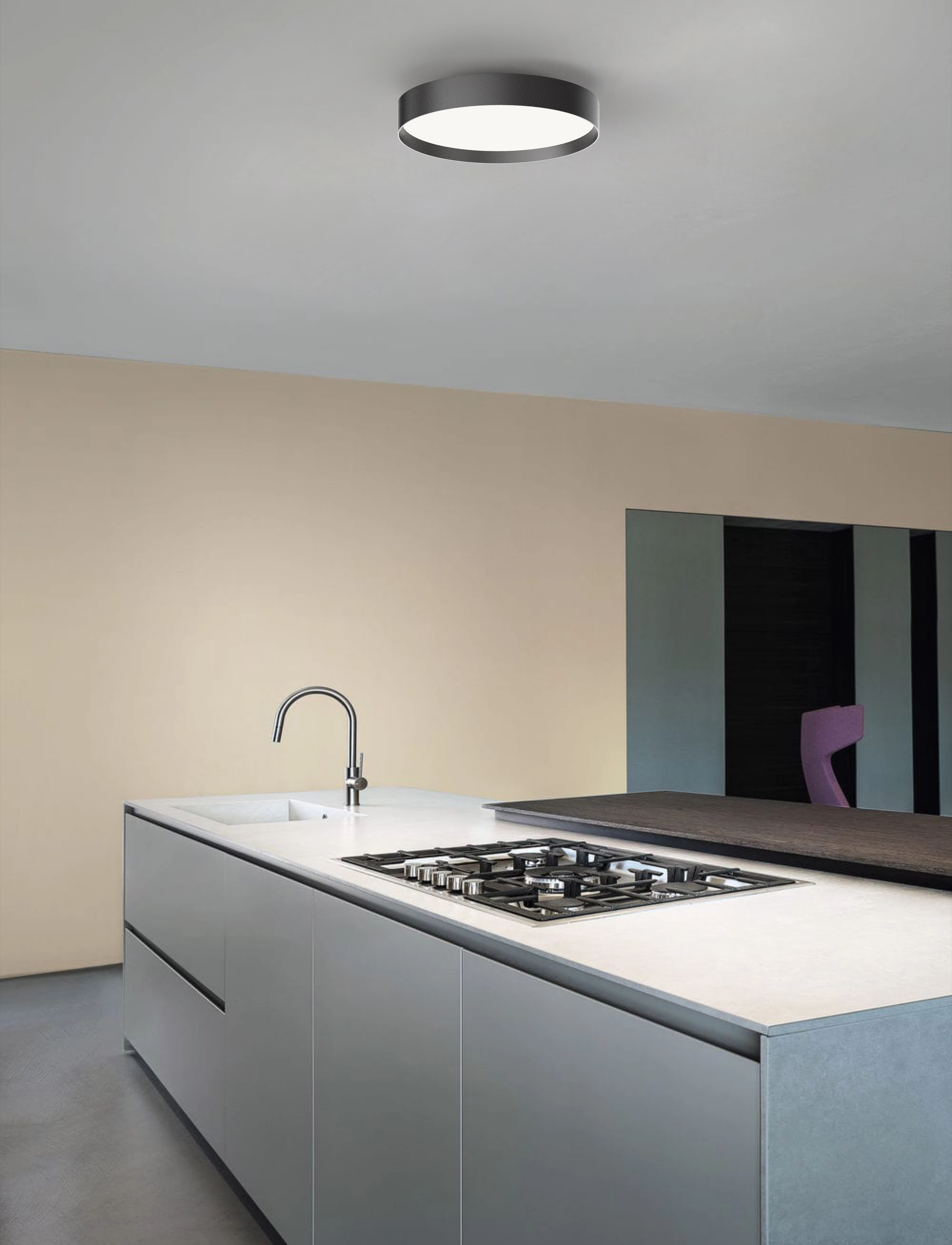 LOOM design Lucia 35 Black, One Size, Ceiling Lamps, Schwarz - Flush Mount Lights, Homeware