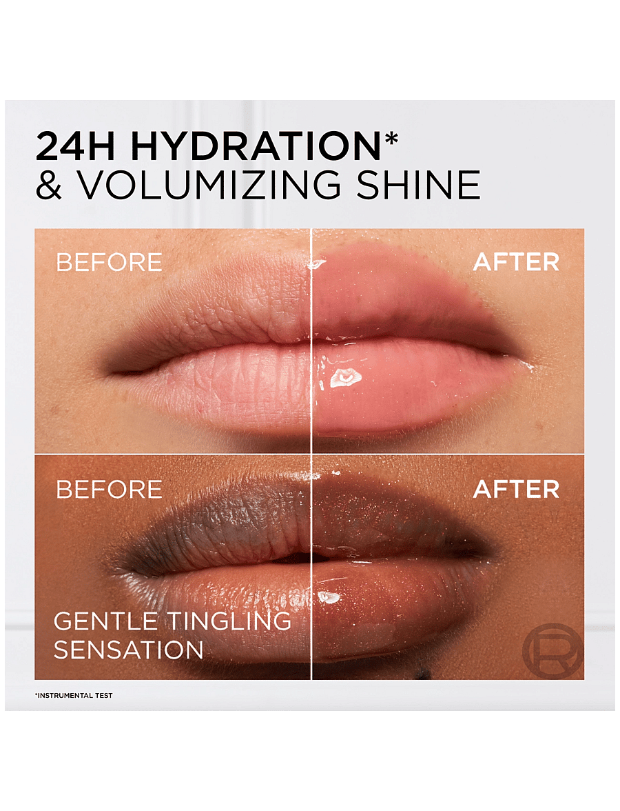 L'Oréal Paris - L'Oréal Paris Plump Ambition Hyaluron Lip Oil läppolja 201 Milky Nu 5 ml - smink - milky nu - 3