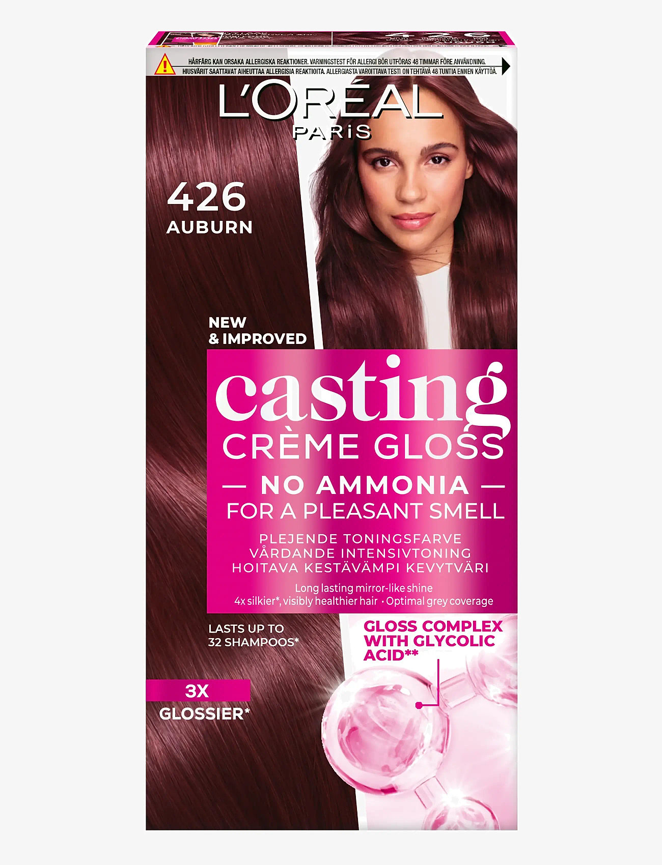 L'Oréal Paris - L'Oréal Paris Casting Crème Gloss Semi-permanent hårfärg för alla hårtyper 426 Auburn - toning - auburn - 0