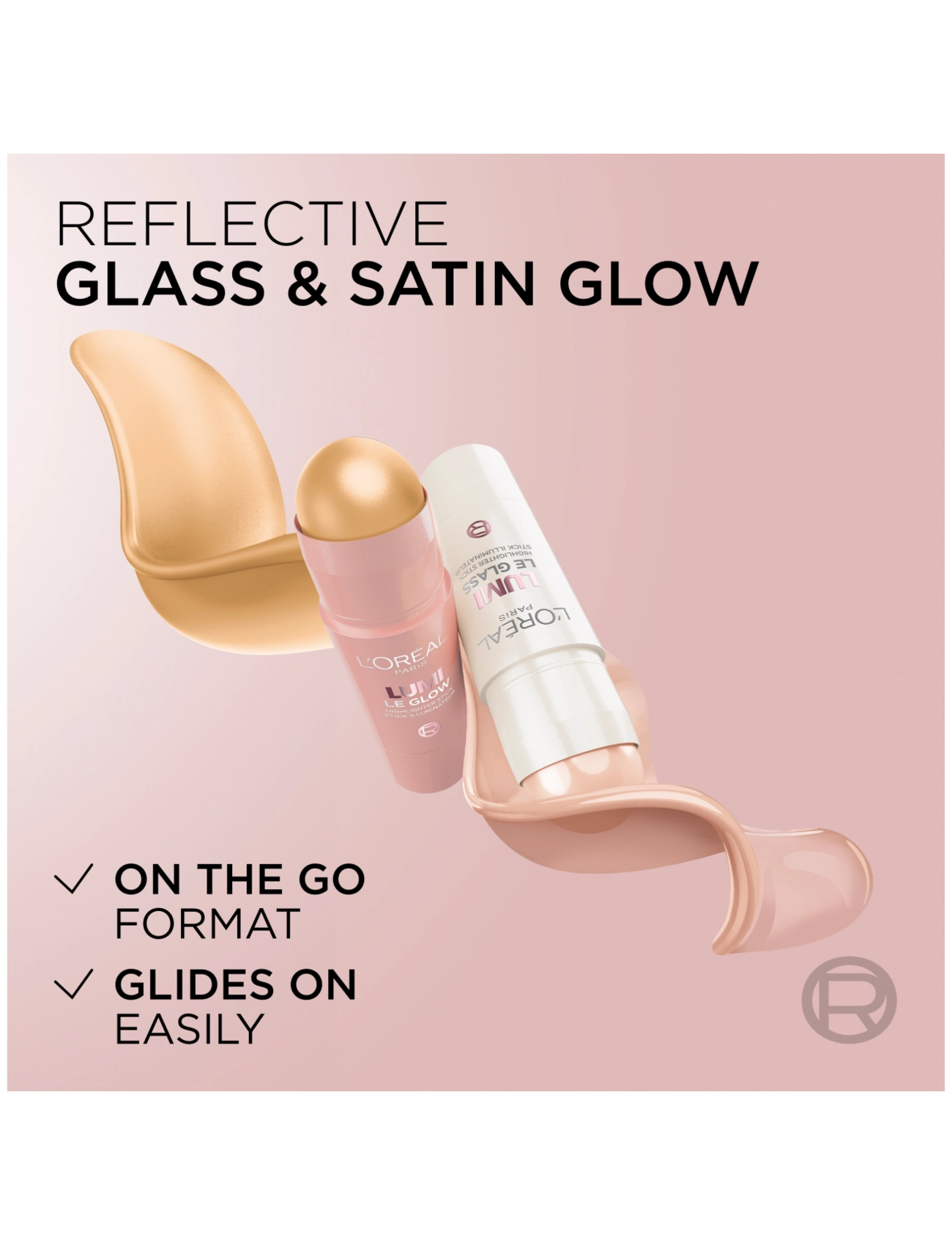 L'Oréal Paris - L'Oréal Paris Lumi Le Glass Highlighter Stick 620 Glassy Pink Ballet 5 g - makeup - glassy pink ballet - 2