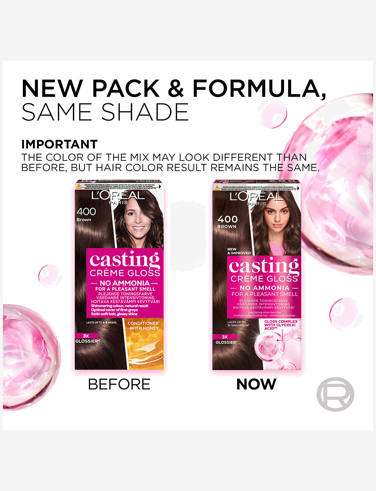 L'Oréal Paris - L'Oréal Paris Casting Crème Gloss Semi-permanent hårfärg 734 Amber Honey - amber honey - 2