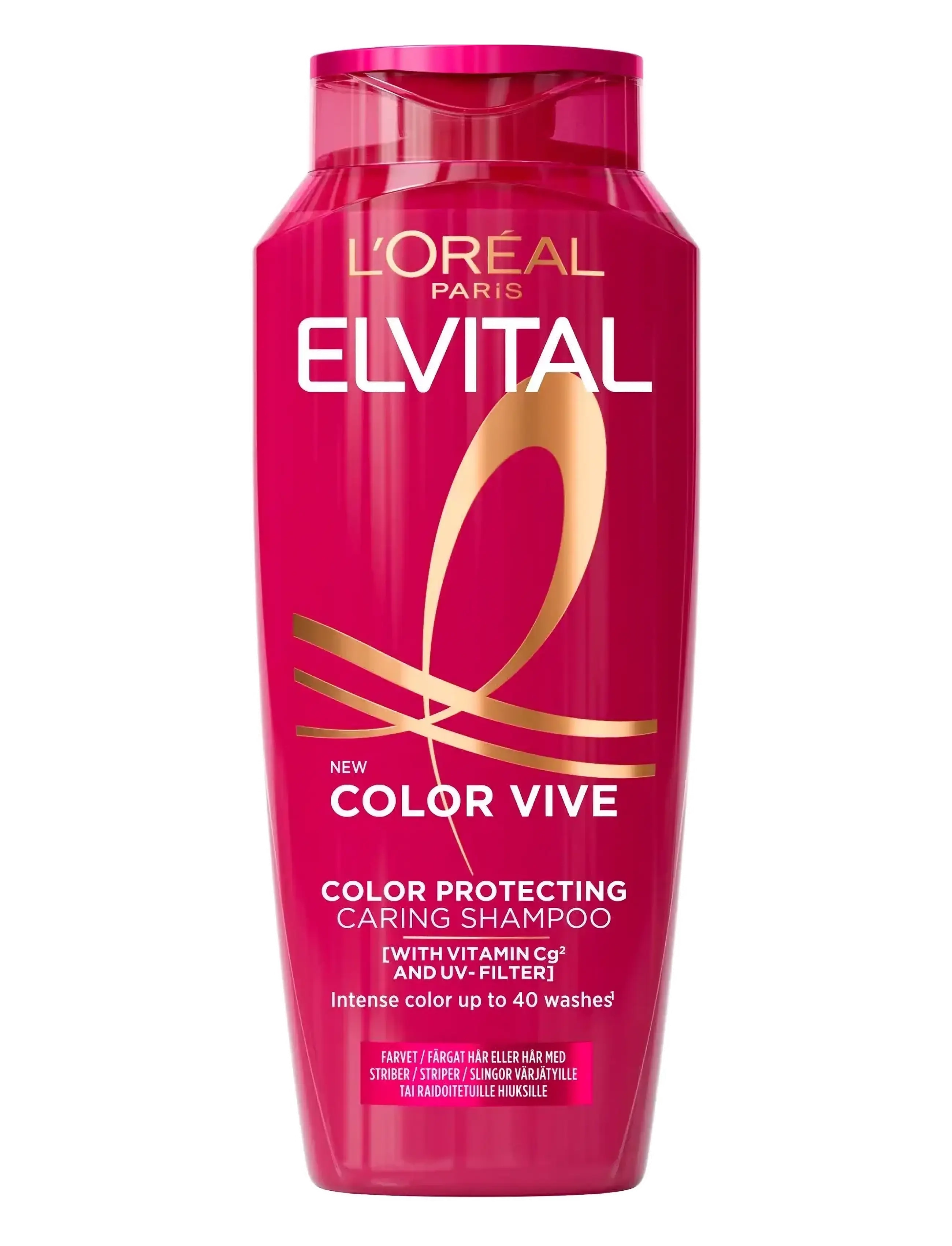 L'Oréal Paris Elvital Color Vive Shampoo For Colored Hair 250 Ml, Shampoo, Nude, Str: 250 ml