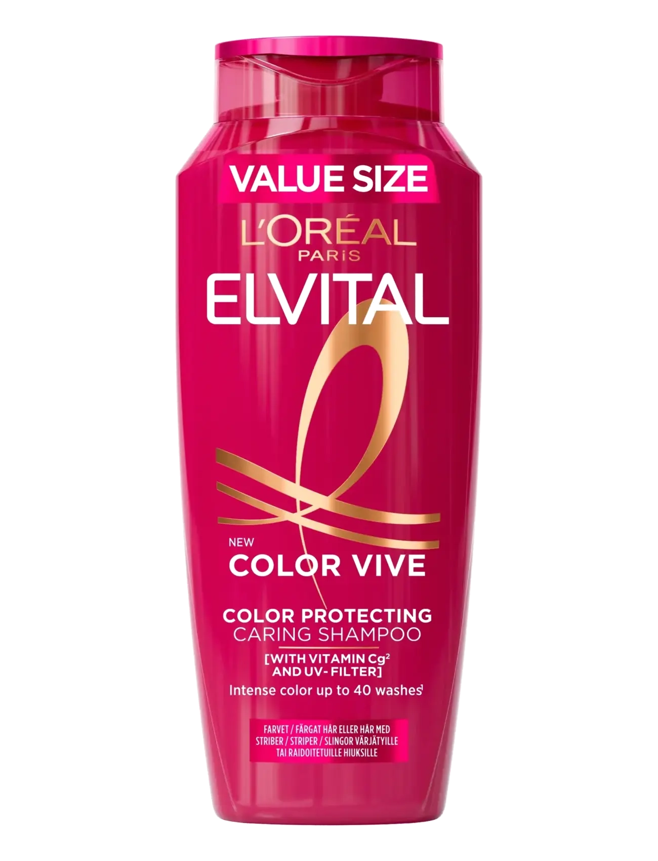 L'Oréal Paris Elvital Color Vive Shampoo For Colored Hair 400 Ml, Shampoo, Nude, Str: 400 ml