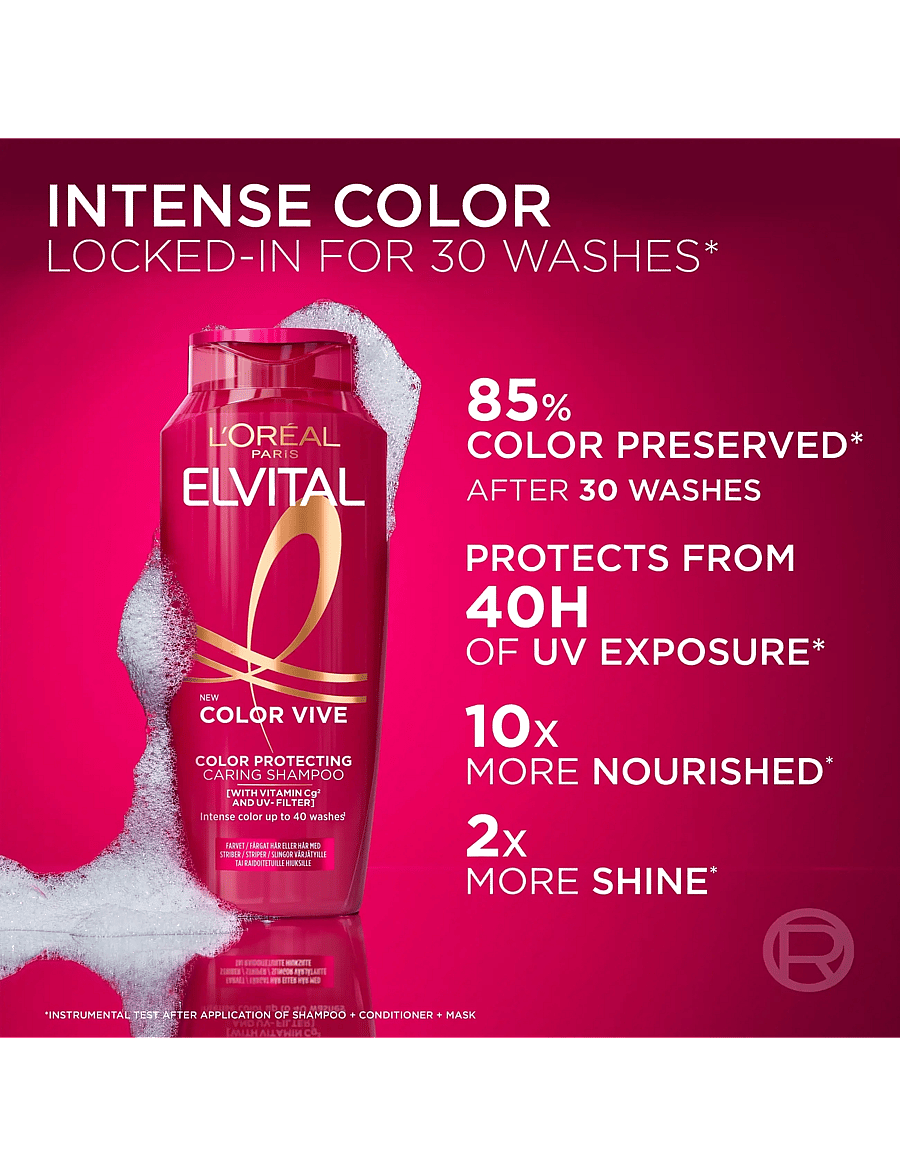 L'Oréal Paris - L'Oréal Paris Elvital Color Vive Shampoo for colored hair 400 ml - Šampoon - color-vive - 2