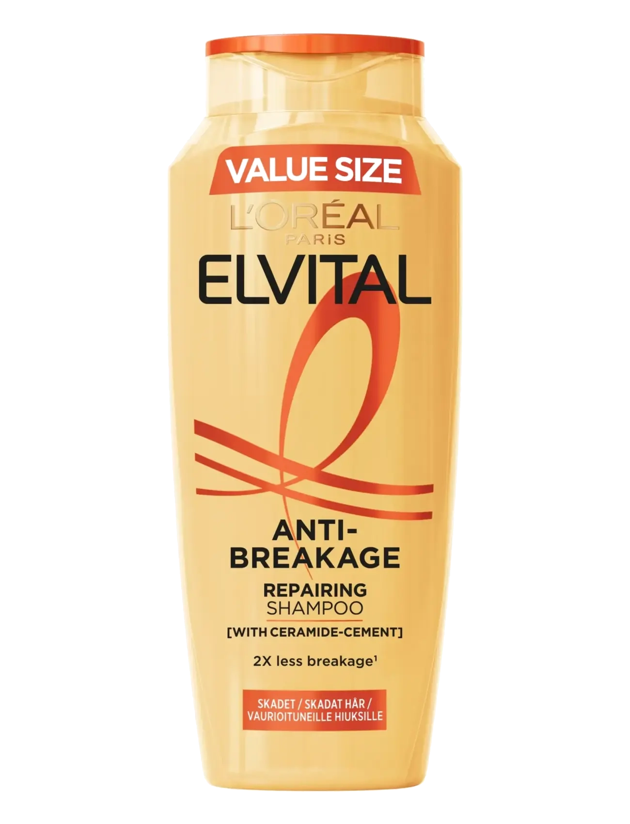 L'Oréal Paris Elvital Anti-Breakage Shampoo For Dry Hair 400 Ml, Shampoo, Nude, Str: 400 ml