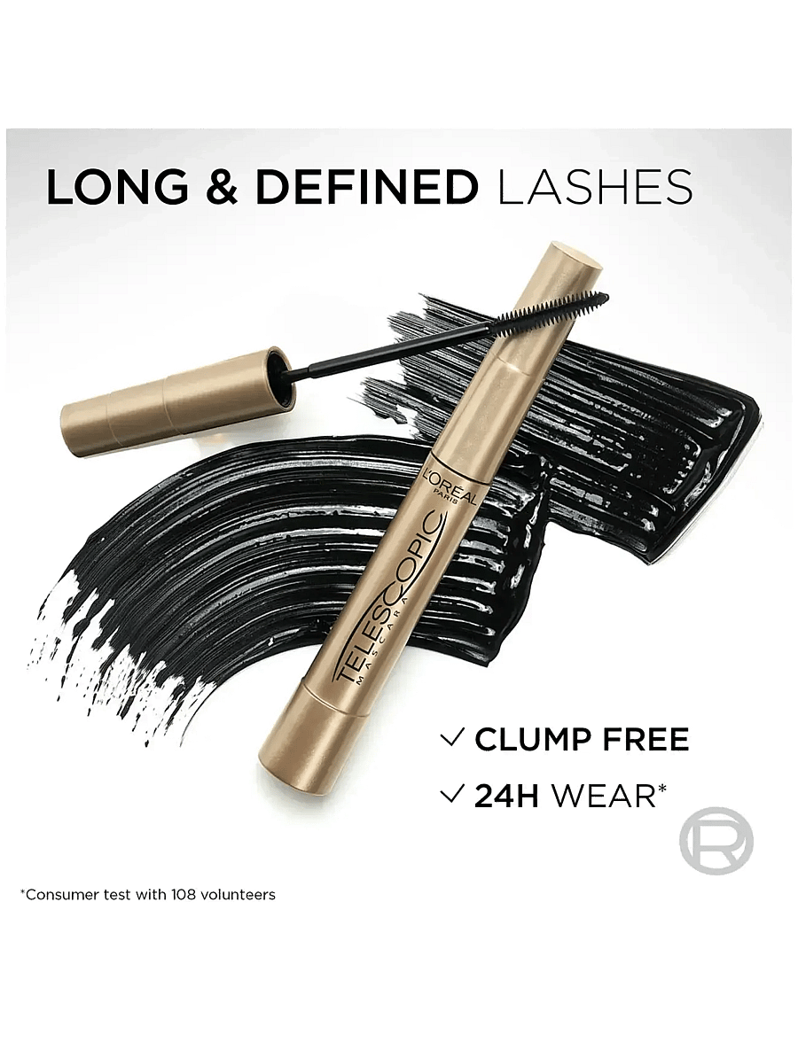L'Oréal Paris - L'Oréal Paris, Telescopic, Mascara, Black, 8ml - Ögon & bryn - black - 2