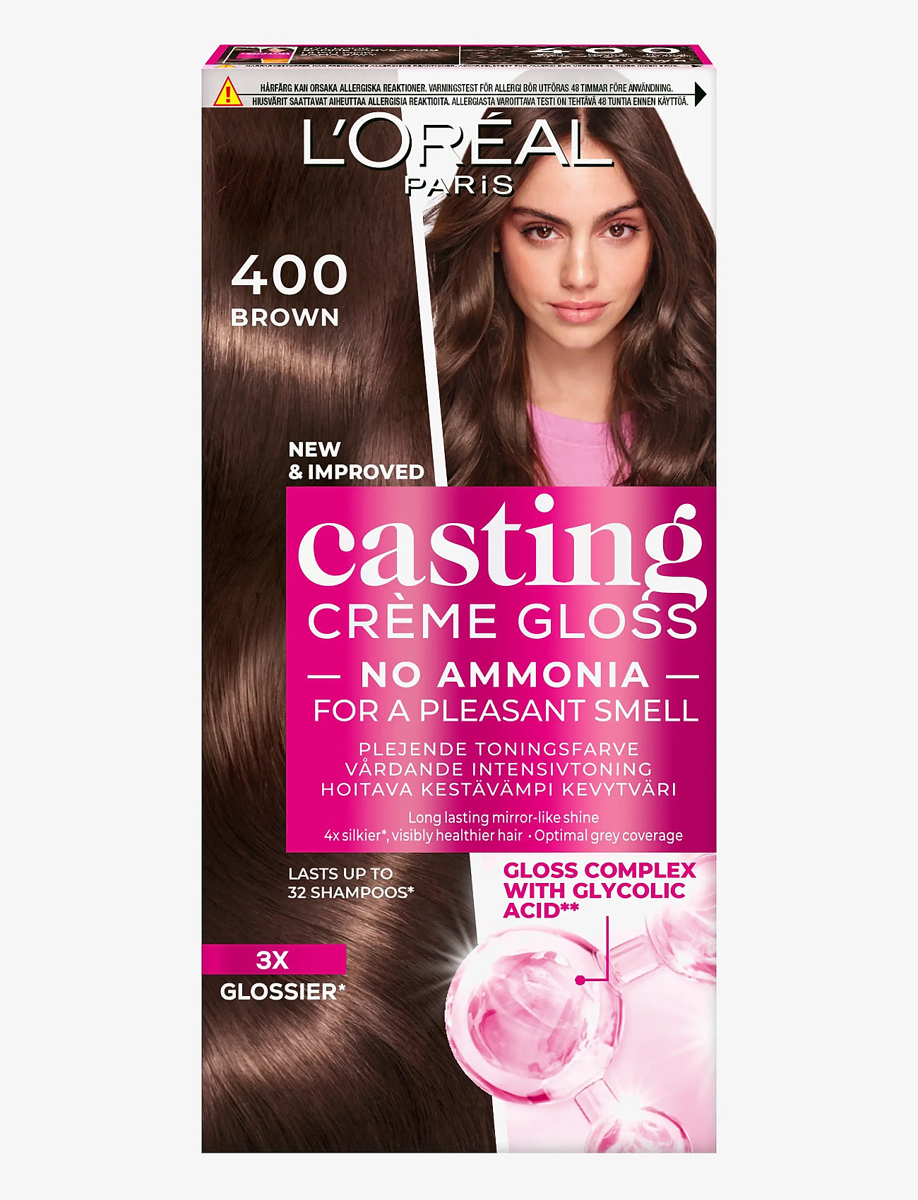 L'Oréal Paris - L'Oréal Paris Casting Creme Gloss 400 Brown - permanent hårfärg - 400 - 0