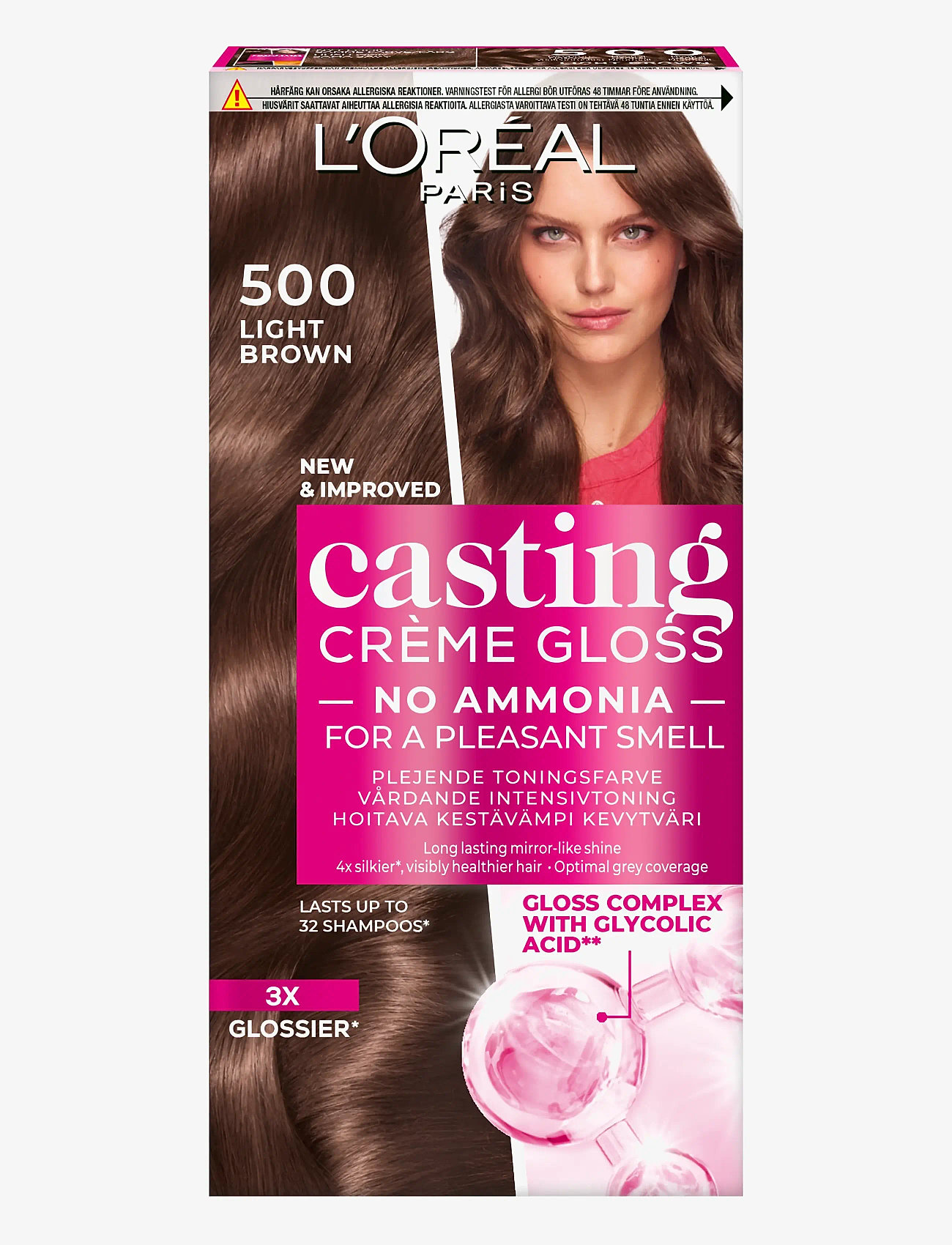 L'Oréal Paris - L'Oréal Paris Casting Creme Gloss 500 Light Brown - permanent hårfärg - light brown - 0