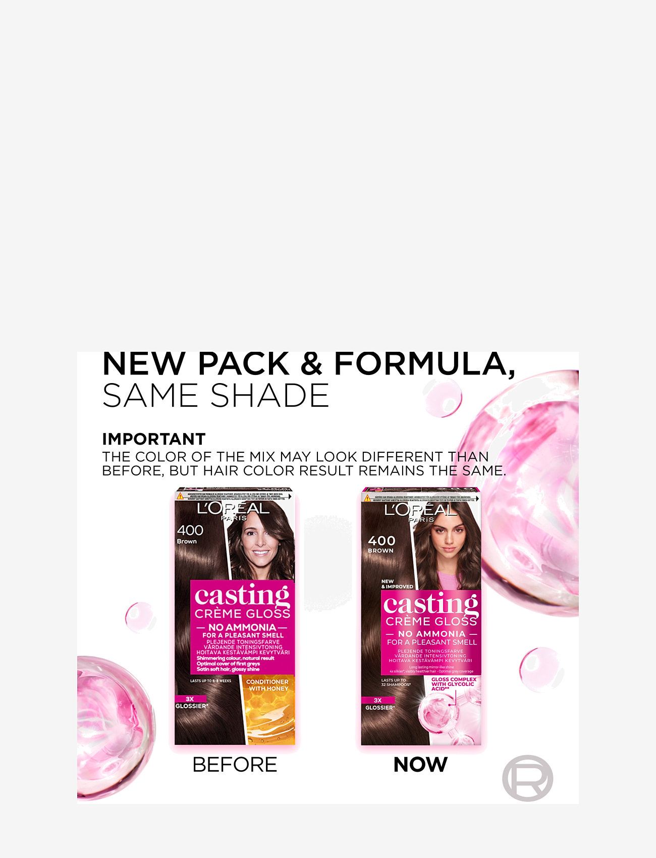 L'Oréal Paris - L'Oréal Paris Casting Creme Gloss 500 Light Brown - permanent hårfärg - light brown - 2