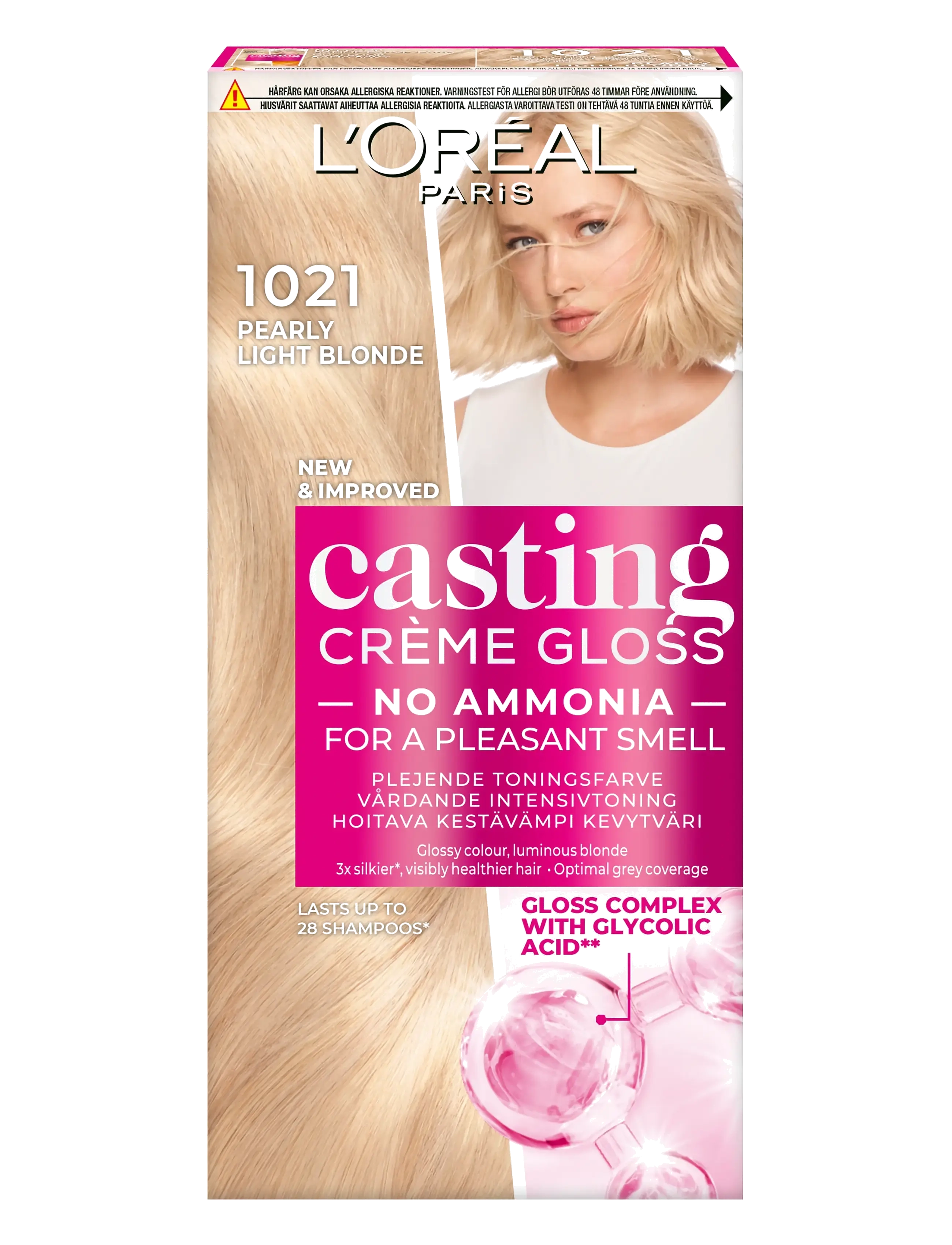 L'Oréal Paris L'Oréal Paris Casting Creme Gloss Blonde 1021 Light Pearl Blonde - Hår - 1021 / clear