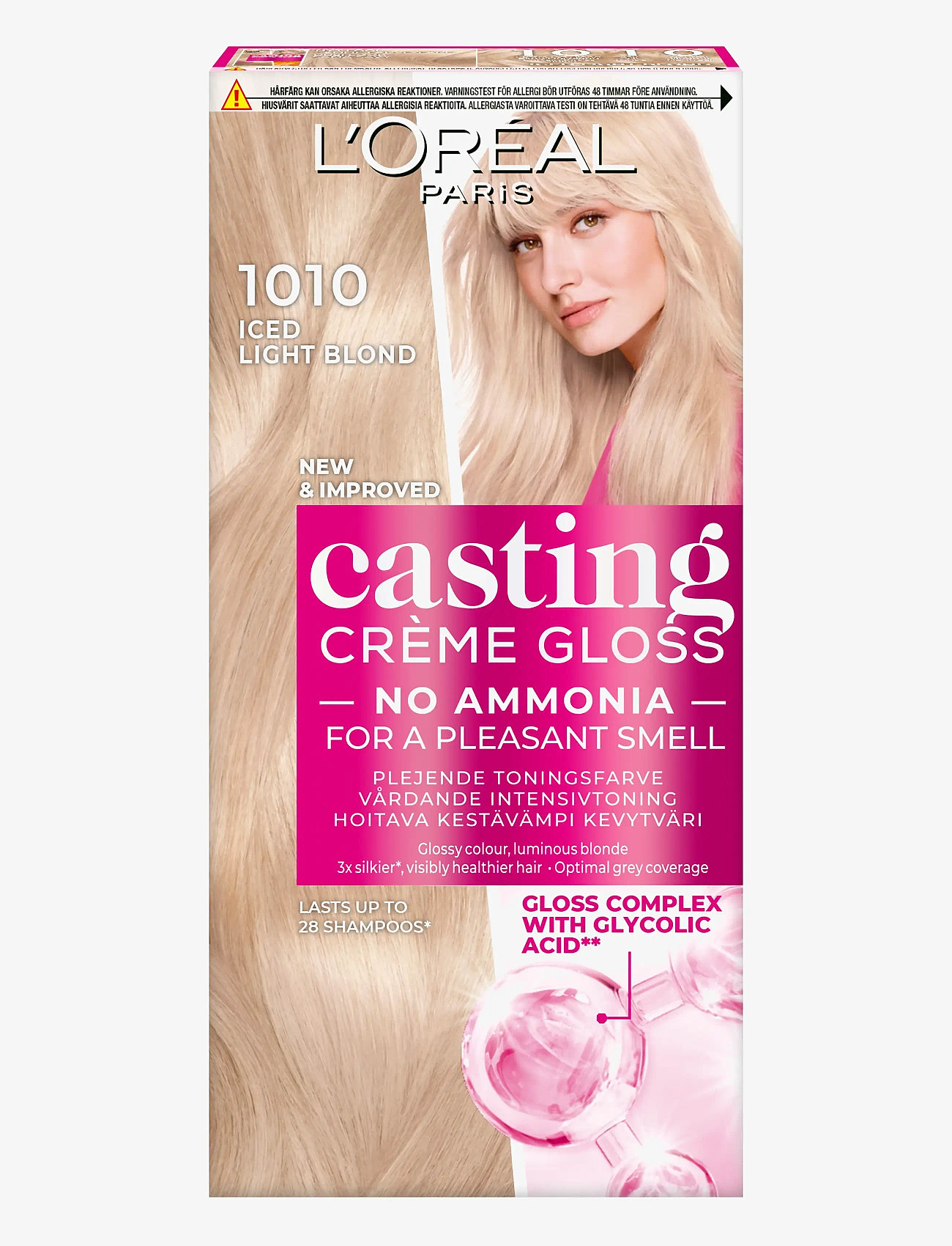 L'Oréal Paris - L'Oréal Paris Casting Creme Gloss Blonde 1010 Light Iced Blonde - permanent hårfarve - 1010 - 0
