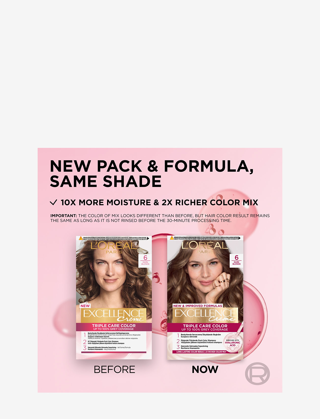 L'Oréal Paris - L'Oréal Paris Excellence Color Cream Kit 6 Dark Blonde - permanent hårfärg - 6 dark blonde - 4