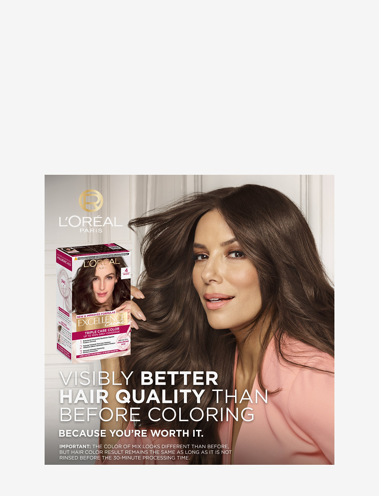 L'Oréal Paris - L'Oréal Paris, Excellence Crème, permanent hair color, Up to 100% grey coverage - permanent hårfärg - 7 blonde - 3