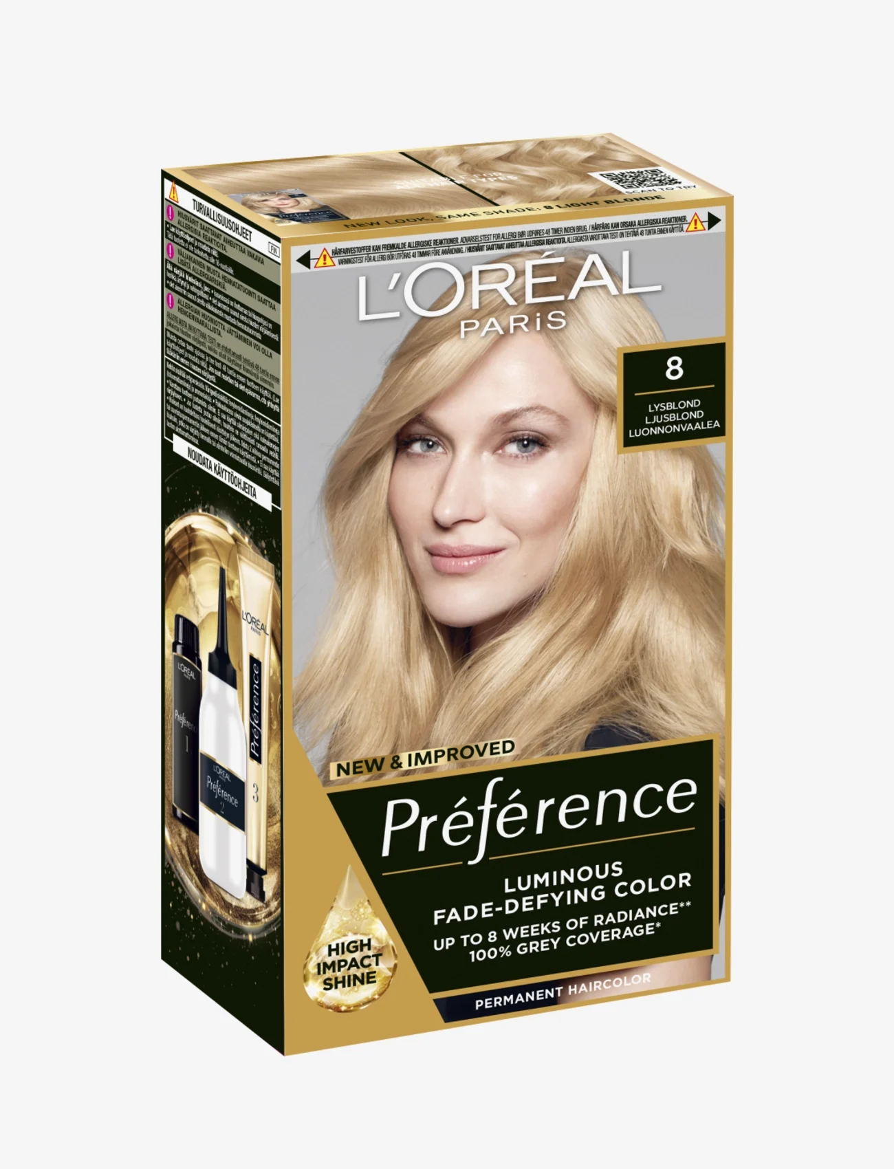 L'Oréal Paris - Luminous, high-impact shine & fade-defying hair color for up to 8 weeks. - färginpackningar - 8 california - 1