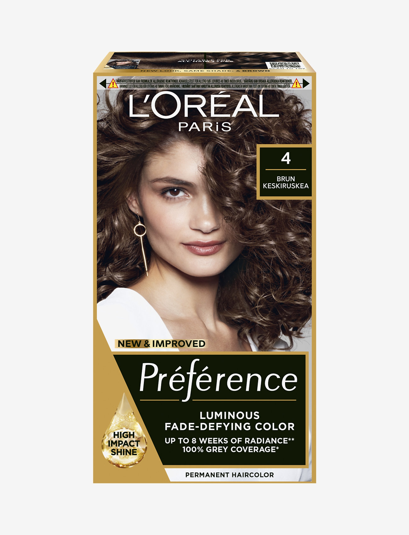 L'Oréal Paris - L'Oréal Paris, Préférence, permanent hair color, Up to 8 weeks luminous color - laveste priser - 4 tahiti - 0