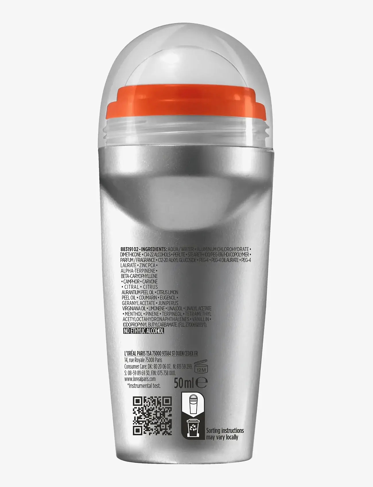 L'Oréal Paris - L'Oréal Paris Men Expert Invincible 96H Anti-Perspirant Deodorant Roll On for normal skin 50 ml - deodorant - clear - 1