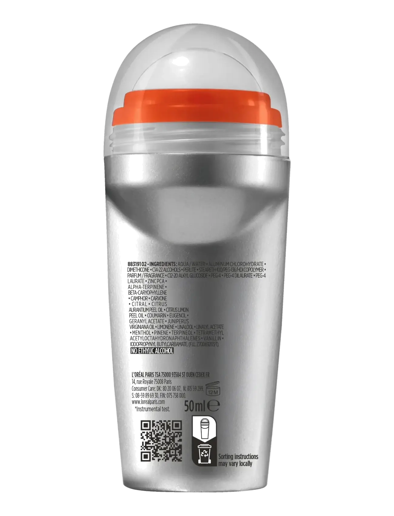 L'Oréal Paris - L'Oréal Paris Men Expert Invincible 96H Anti-Perspirant Deodorant Roll On for normal skin 50 ml - roll on deoer - clear - 1