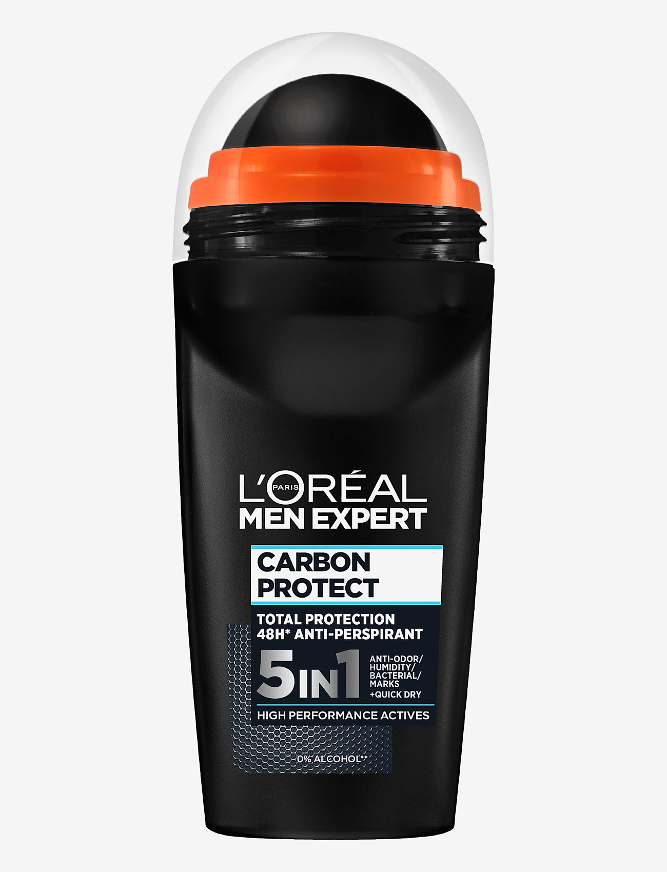 L'Oréal Paris Men Expert Carbon Protect Total Protection 48H Anti-Perspirant Deodorant Roll On 50 ml, 50 ml, Nude, Deodoranter > Roll-On, Herre