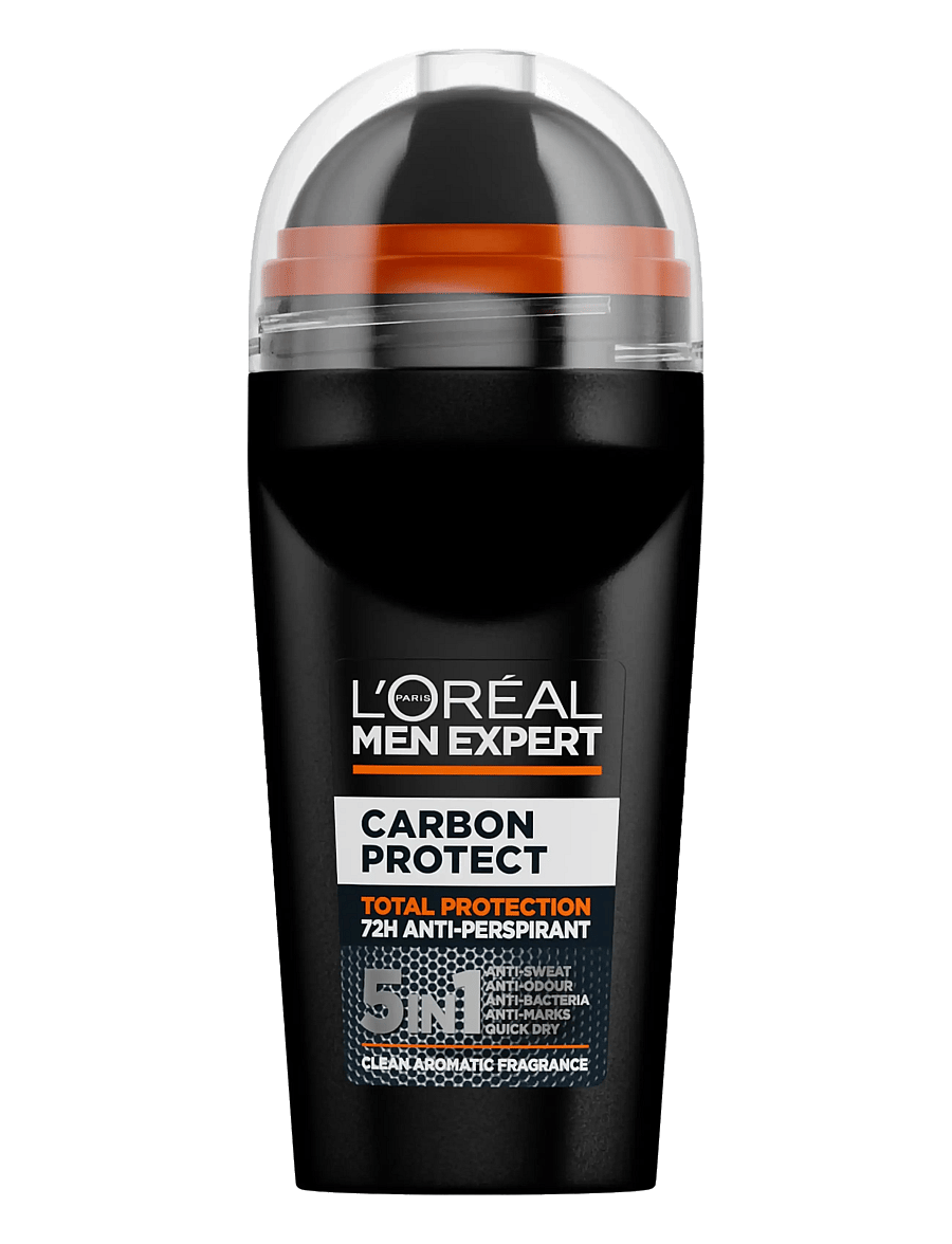L'Oréal Paris - Men Expert Carbon Protect Total Protection 48H Anti-Perspirant Deodorant Roll On 50 ml - roll-on - clear - 0