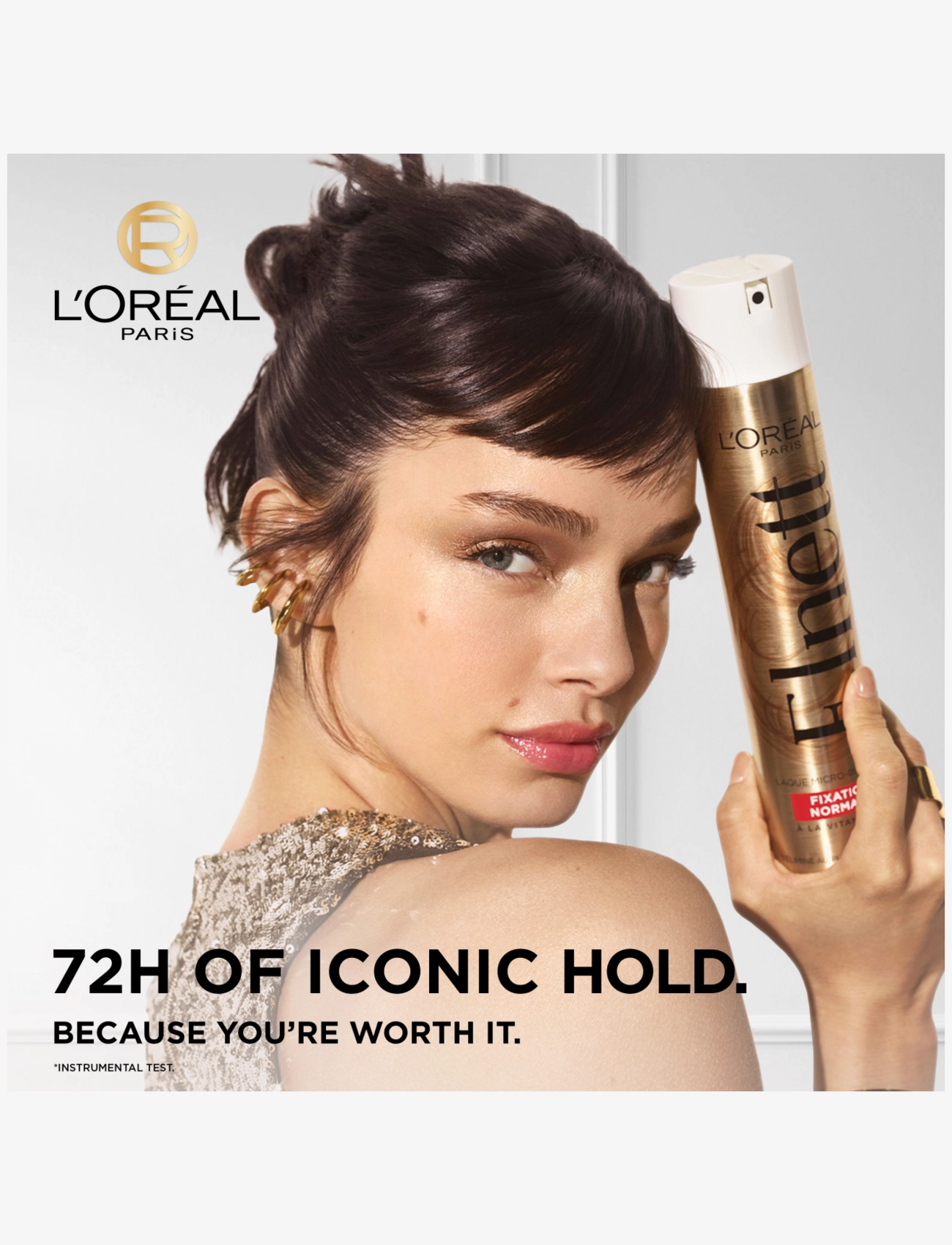 L'Oréal Paris - ELNETT KRAFTIG FIKSERING,75 ML - hårspray - clear - 2