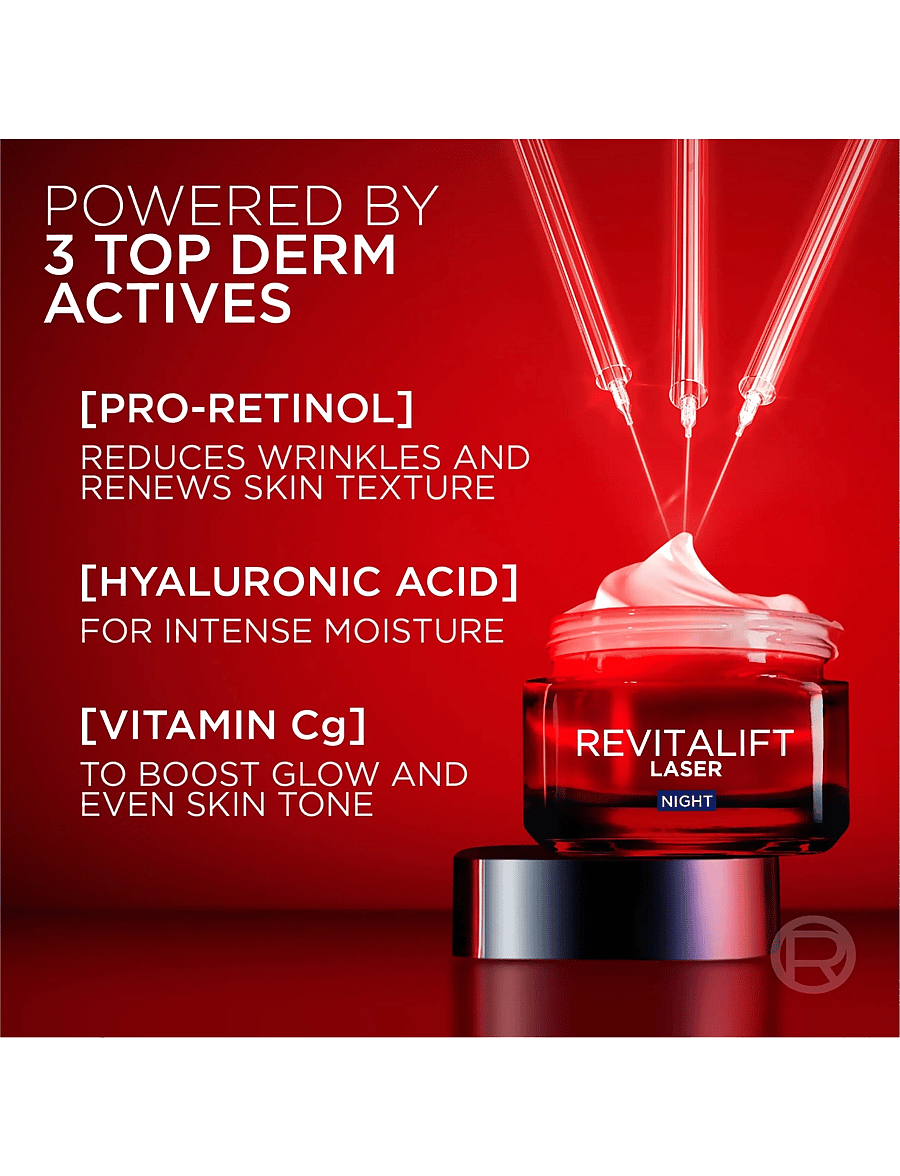 L'Oréal Paris - L'Oréal Paris Revitalift Laser Night Cream for normal skin 50 ml - clear - 4