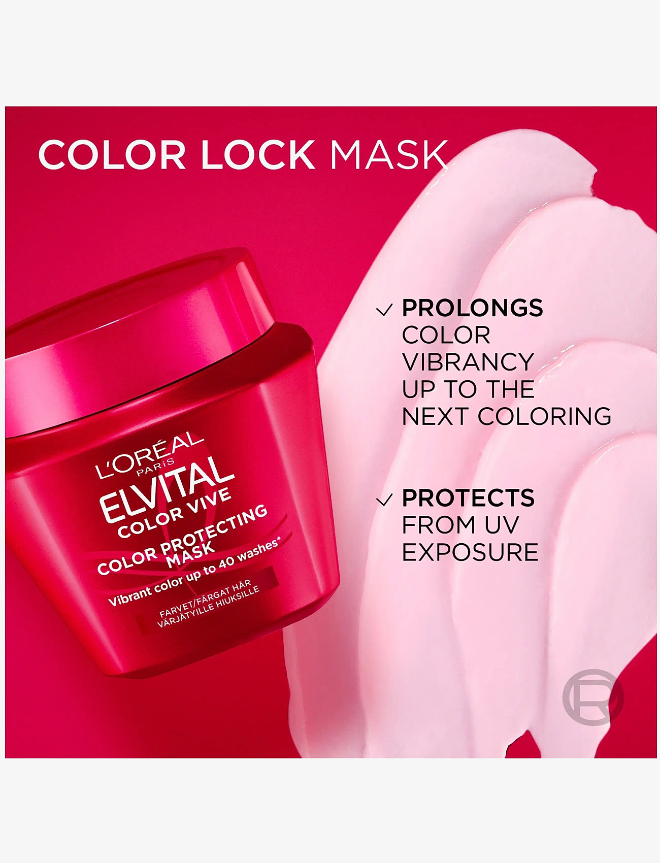 L'Oréal Paris - L'Oréal Paris Elvital Color Vive Mask 300 ml - hårkur - no colour - 3