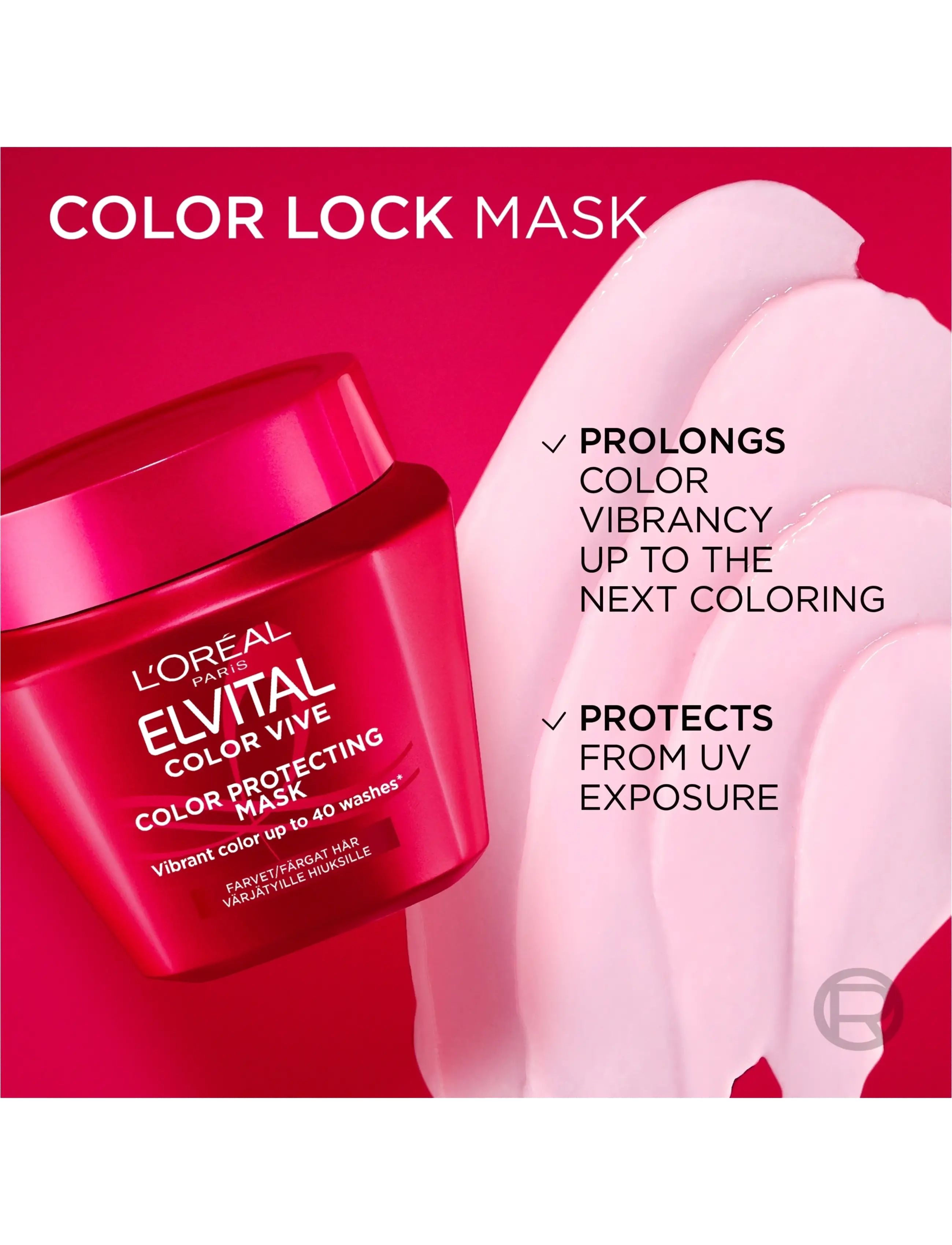 L'Oréal Paris - L'Oréal Paris Elvital Color Vive Hair Mask for colored hair 400 ml - hårkur - no colour - 1