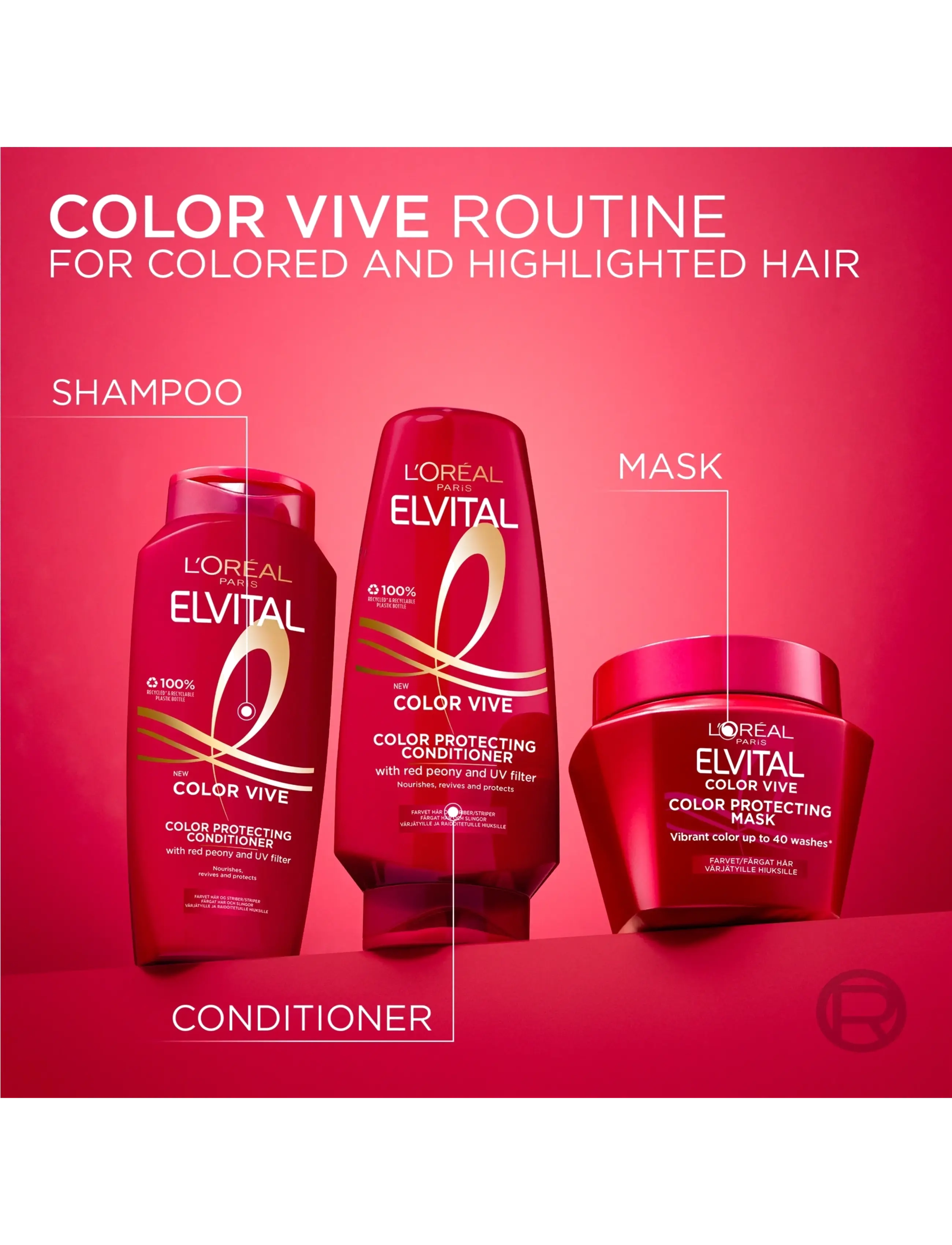 L'Oréal Paris - L'Oréal Paris Elvital Color Vive Hair Mask for colored hair 400 ml - hårkur - no colour - 4