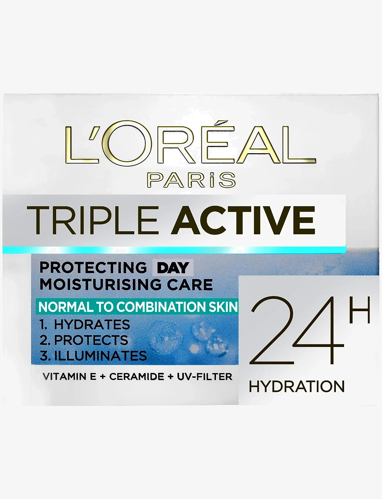 L'Oréal Paris - L'Oréal Paris Triple Active Day Cream Normal to Combination Skin 50 ml - dagkräm - clear - 0