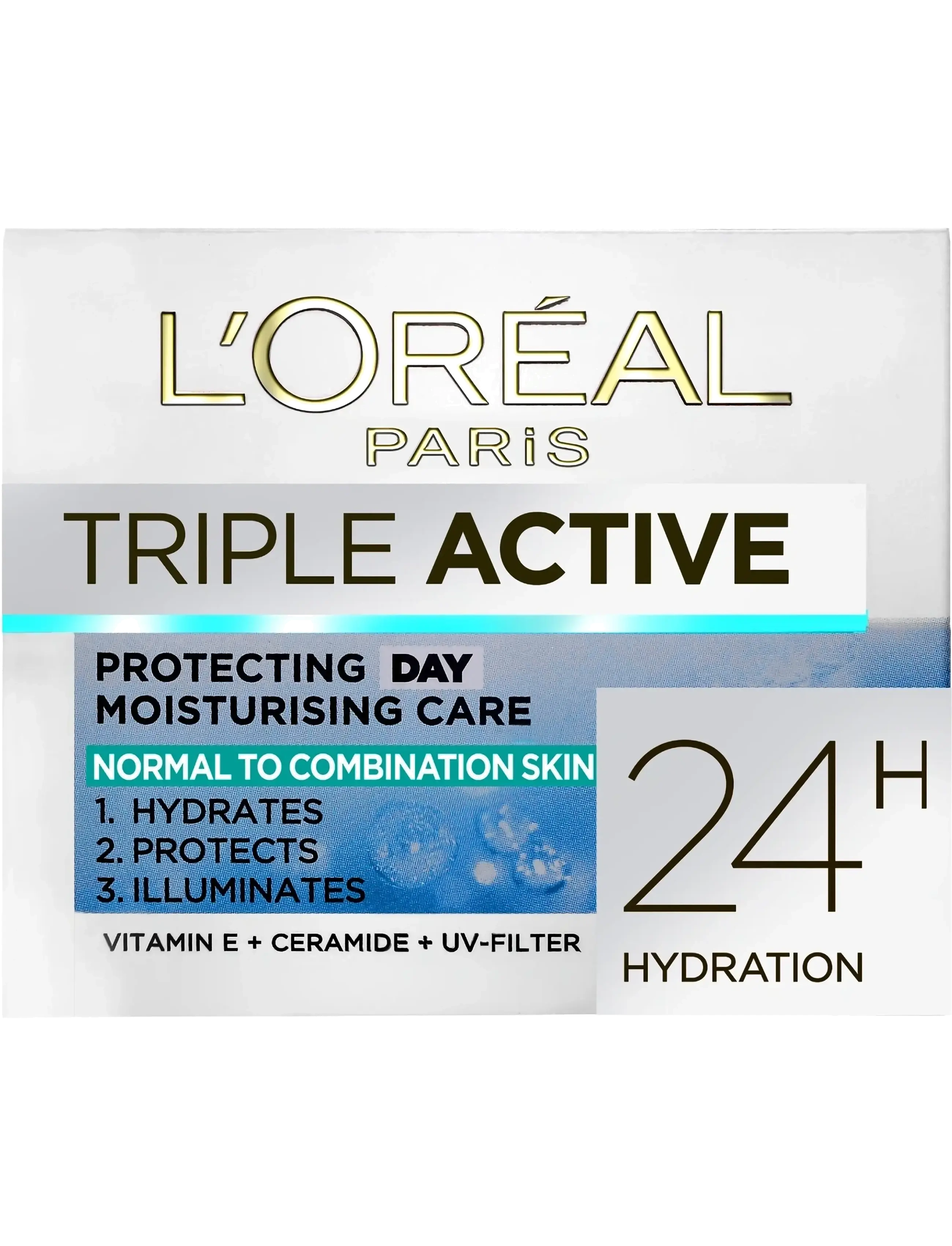 L'Oréal Paris L'Oréal Paris Triple Active Day Cream Normal to Combination Skin 50 ml - L'Oréal Paris - CLEAR / undefined