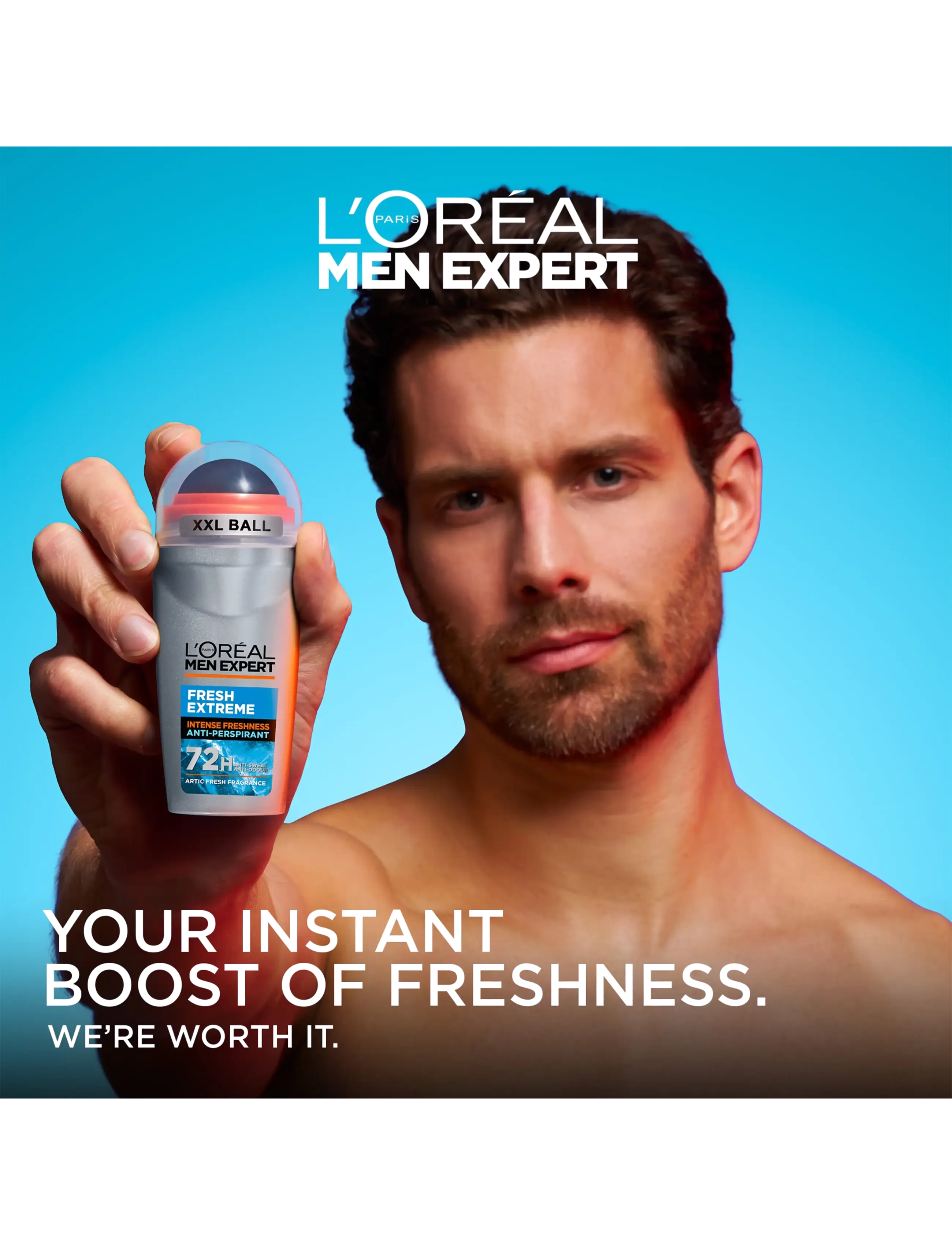 L'Oréal Paris - L'Oréal Paris Men Expert Fresh Extreme 48H Anti-Perspirant Deodorant Roll On for normal skin 50 ml - laveste priser - clear - 3