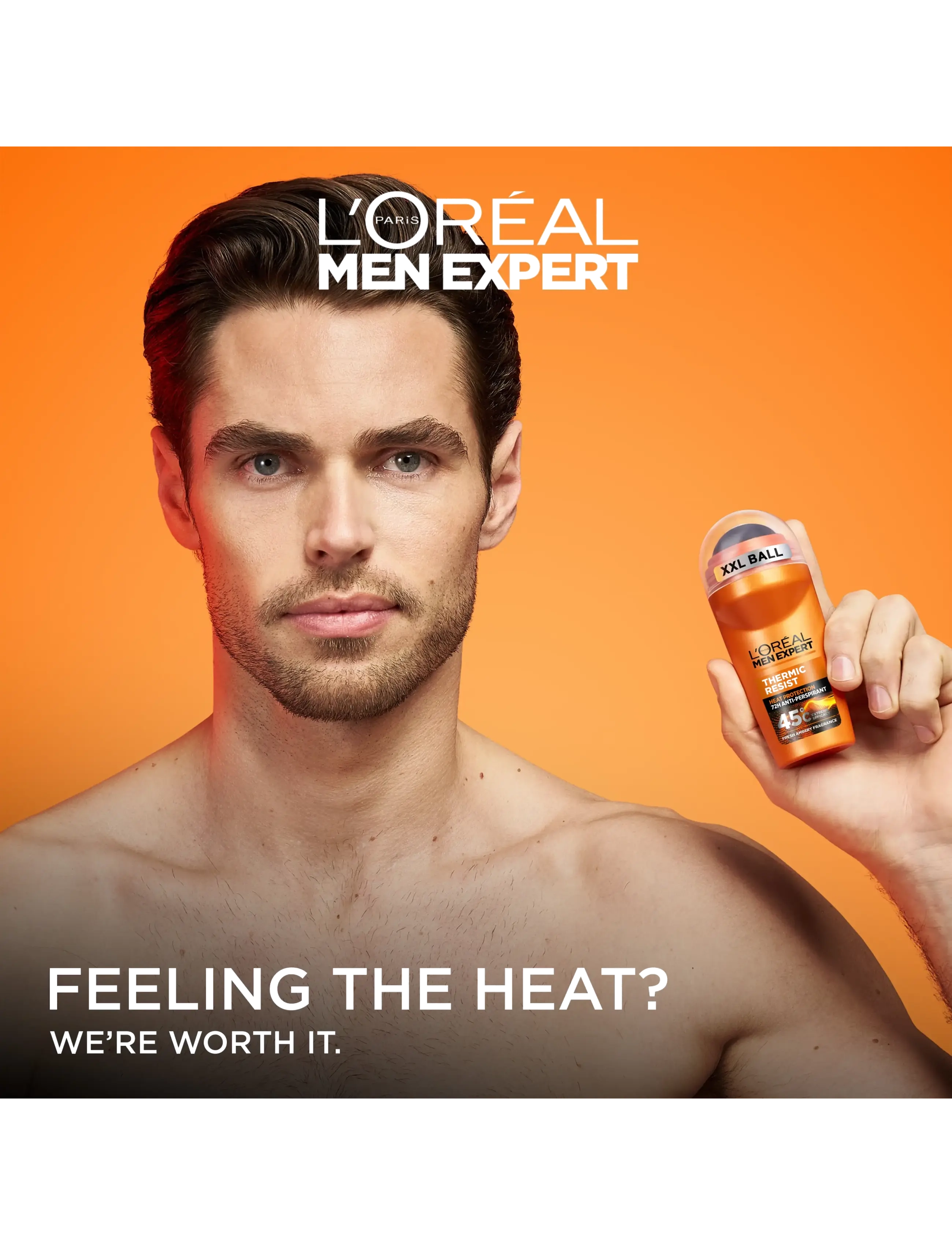 L'Oréal Paris - Men Expert Thermic Resist Heat Protection 48H Anti-Perspirant Deodorant Roll On 50 ml - deo roll-on - clear - 5