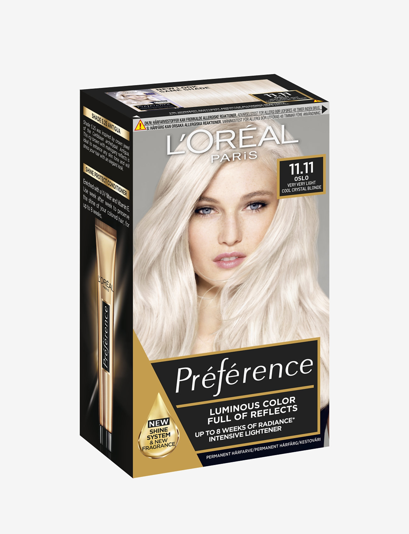 L'Oréal Paris - L'Oréal Paris Préférence 11,11 Ultra Light Silver - permanent hårfärg - 11 ultra light silver - 0