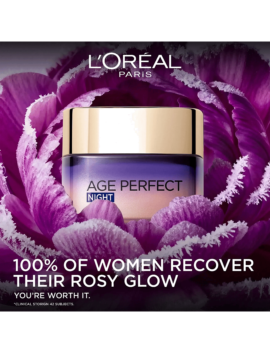 L'Oréal Paris - L'Oréal Paris Age Perfect Rosy Radiance Night Cream for normal skin 50 ml - Öökreem - clear - 2