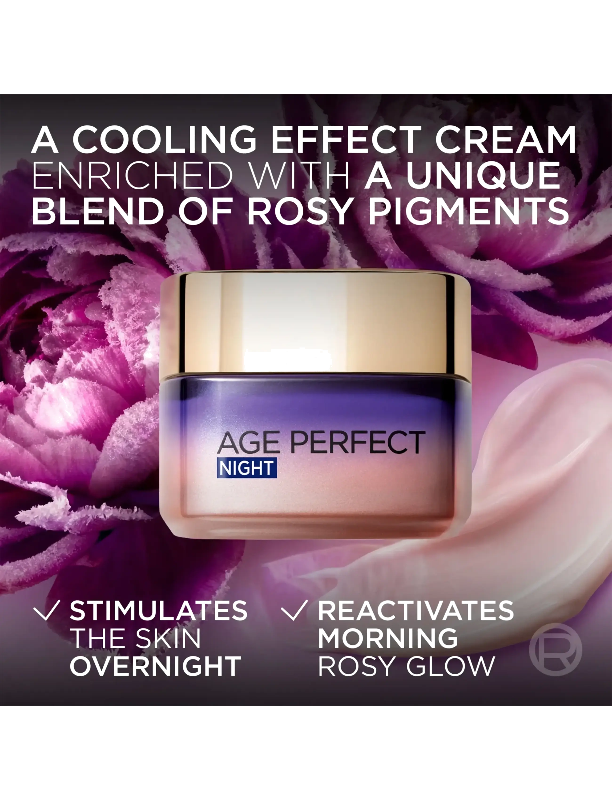 L'Oréal Paris - L'Oréal Paris Age Perfect Rosy Radiance Night Cream for normal skin 50 ml - nattkrem - clear - 3