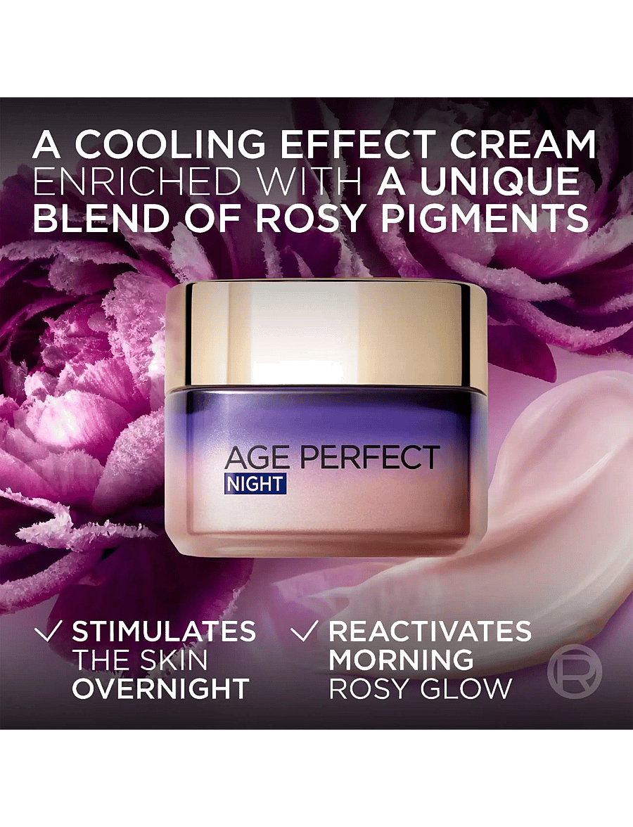 L'Oréal Paris - L'Oréal Paris Age Perfect Rosy Radiance Night Cream for normal skin 50 ml - Öökreem - clear - 3