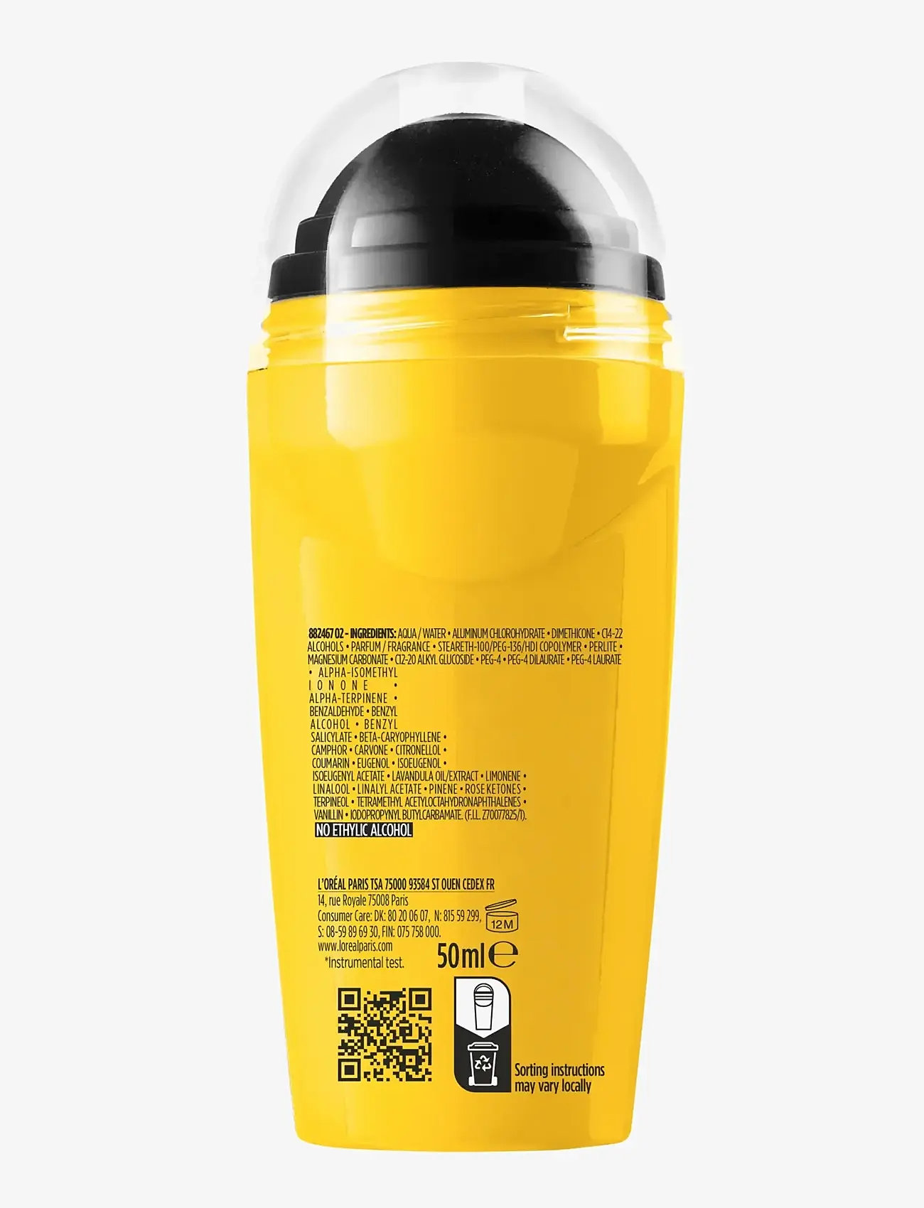 L'Oréal Paris - Men Expert Invincible Sport 96H Anti-Perspirant Deodorant Roll On 50 ml - deodorant - clear - 1
