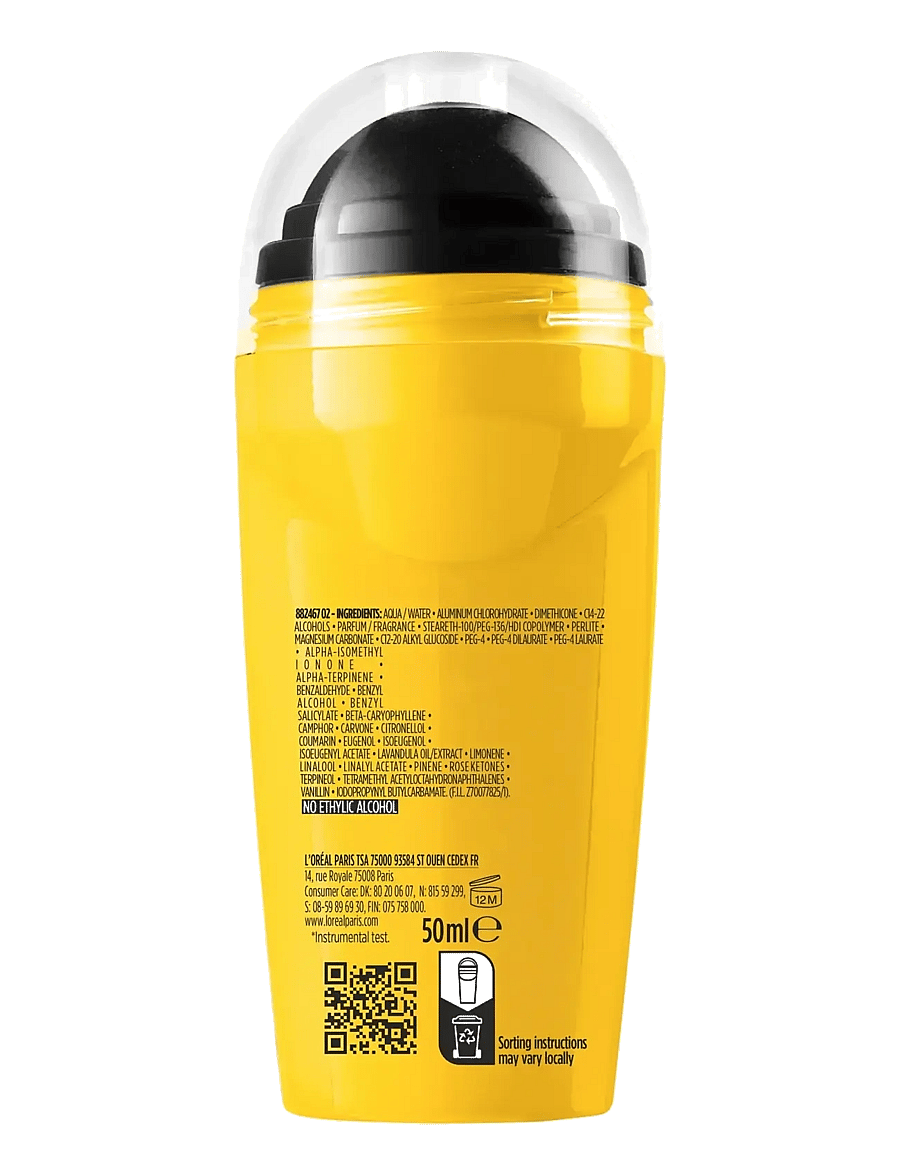 L'Oréal Paris - Men Expert Invincible Sport 96H Anti-Perspirant Deodorant Roll On 50 ml - deodorant - clear - 1
