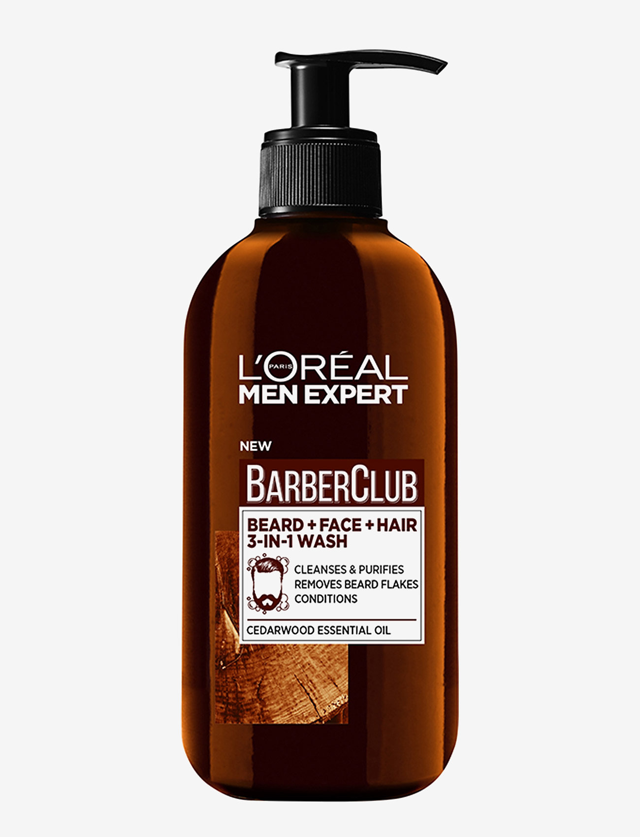 L'Oréal Paris - L'Oréal Paris Men Expert Barber Club 3-in-1-Wash 200 ml - ansiktsrengöring - clear - 1
