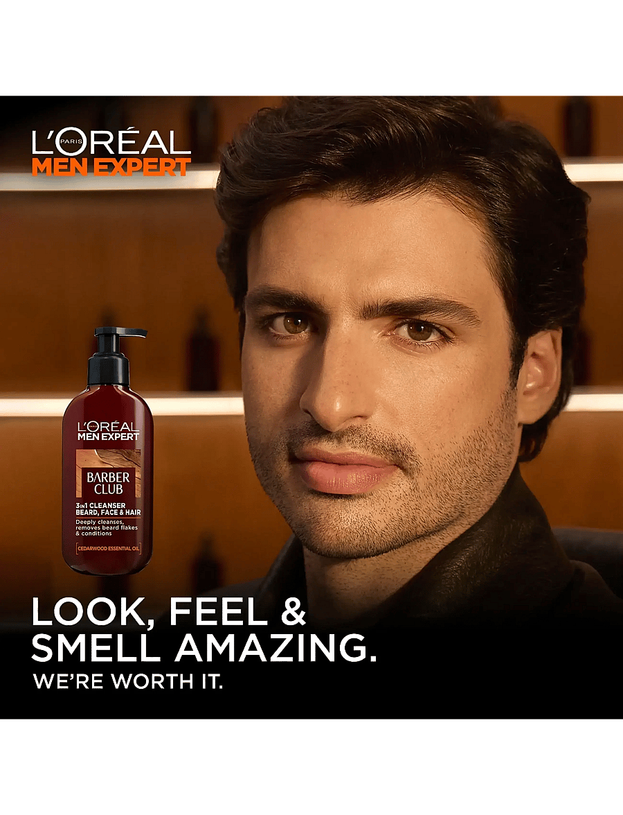 L'Oréal Paris - L'Oréal Paris Men Expert Barber Club 3-in-1-Wash for normal skin 200 ml - kasvojen puhdistus - clear - 1
