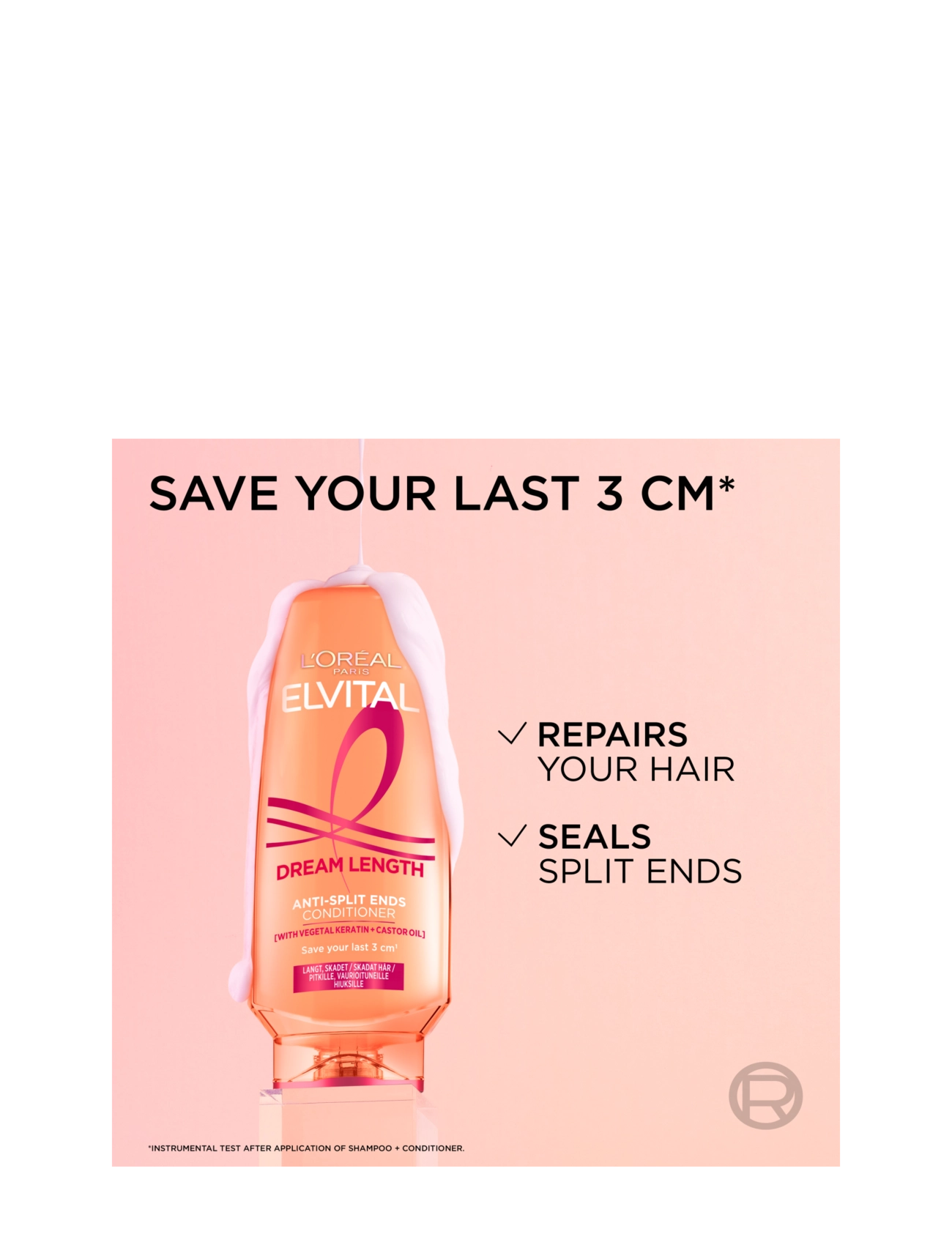 L'Oréal Paris - L'Oréal Paris Elvital Dream Length Conditioner for long hair 200 ml - lägsta priserna - no colour - 3