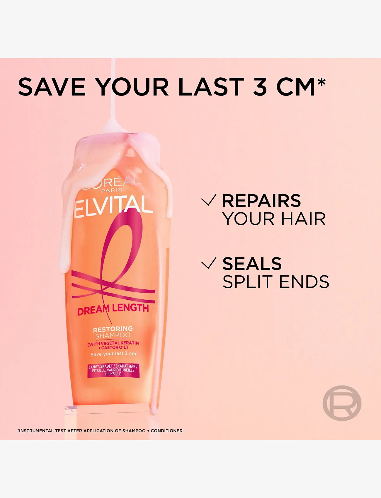 L'Oréal Paris - L'Oréal Paris Elvital Dream Length Shampoo for long hair 400 ml - Šampūni - dream length - 2