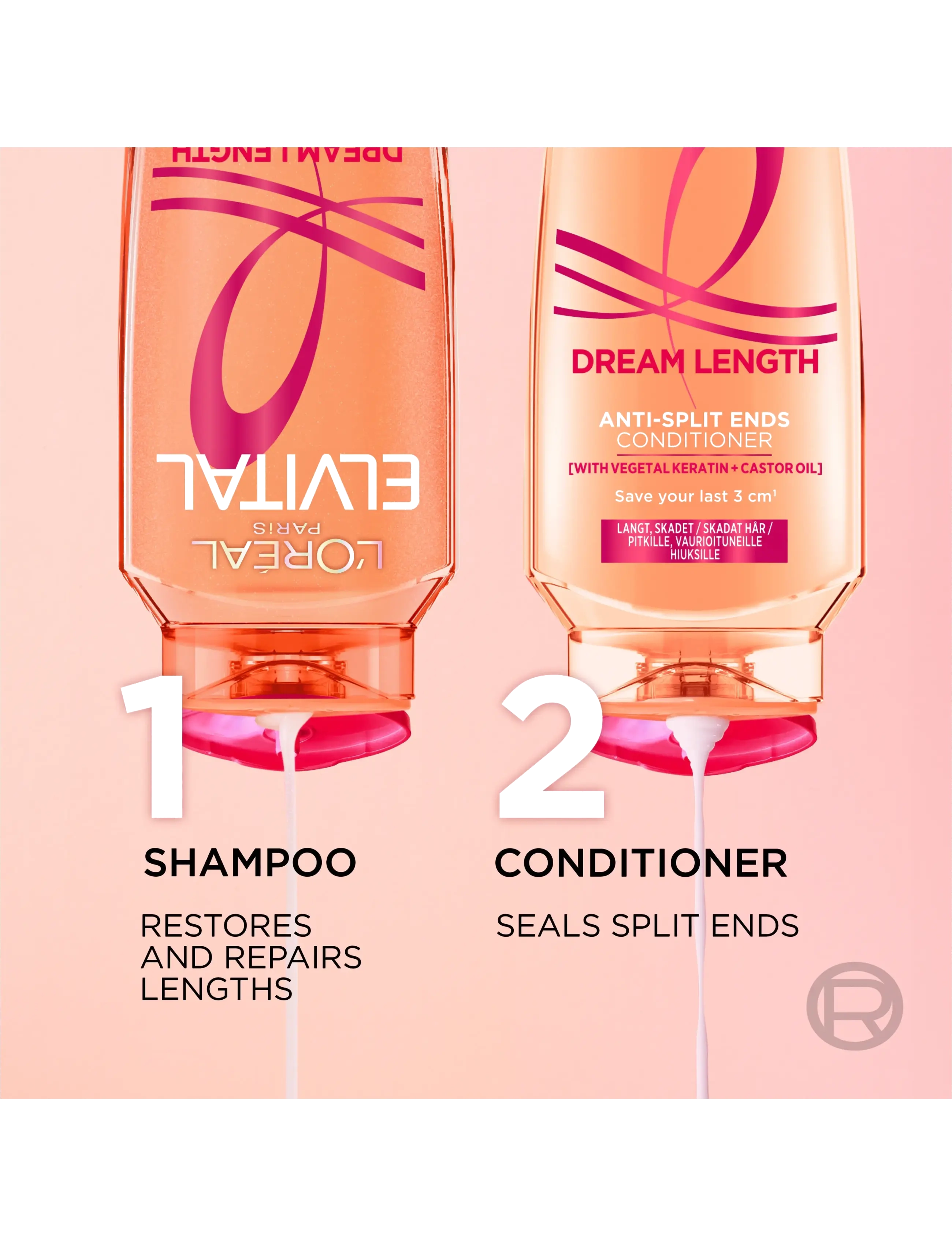 L'Oréal Paris - L'Oréal Paris Elvital Dream Length Shampoo for long hair 500 ml - shampoo - clear - 3