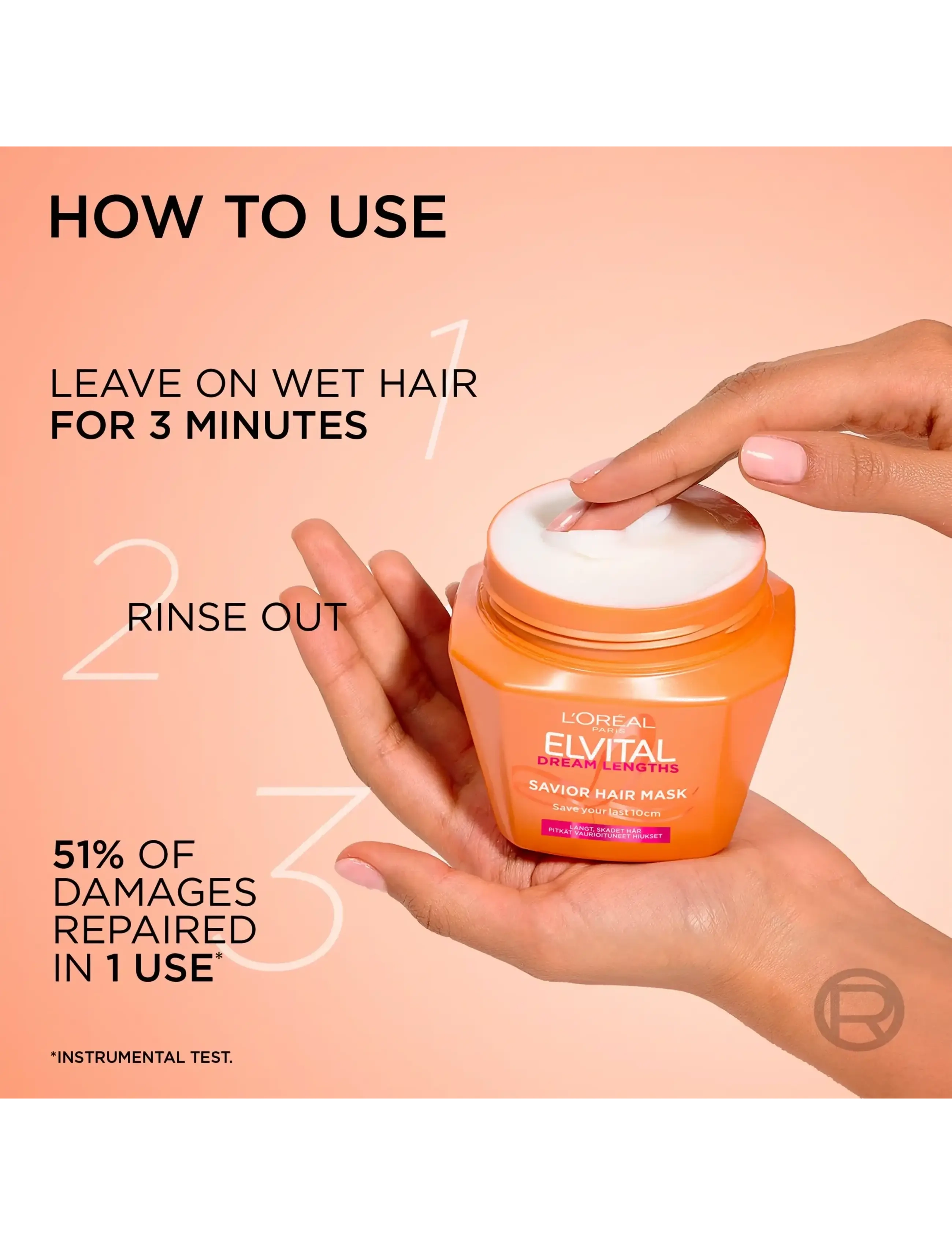 L'Oréal Paris - L'Oréal Paris Elvital Dream Length Hair Mask for long hair 300 ml - no colour - 5