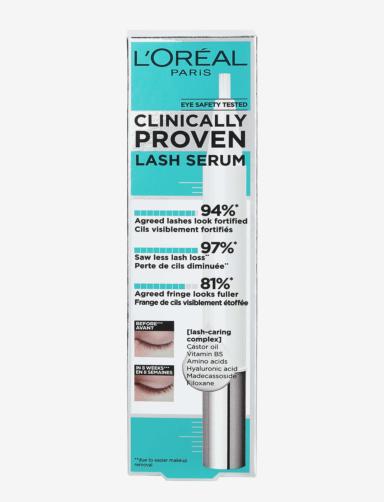 L'Oréal Paris Clinically Proven Lash Serum, Øjenvippeserum, Multi/mønstret, Str: 17 g