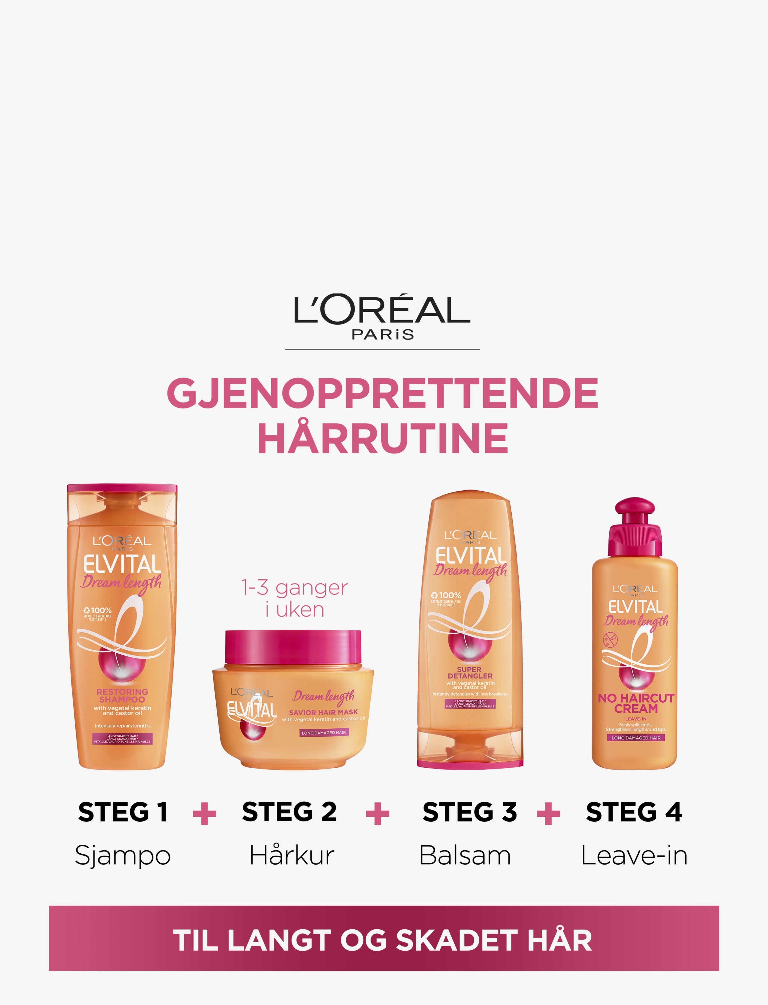 L'Oréal Paris - L'Oréal Paris Elvital Dream Length Shampoo 300ml - shampoot - dream length - 2