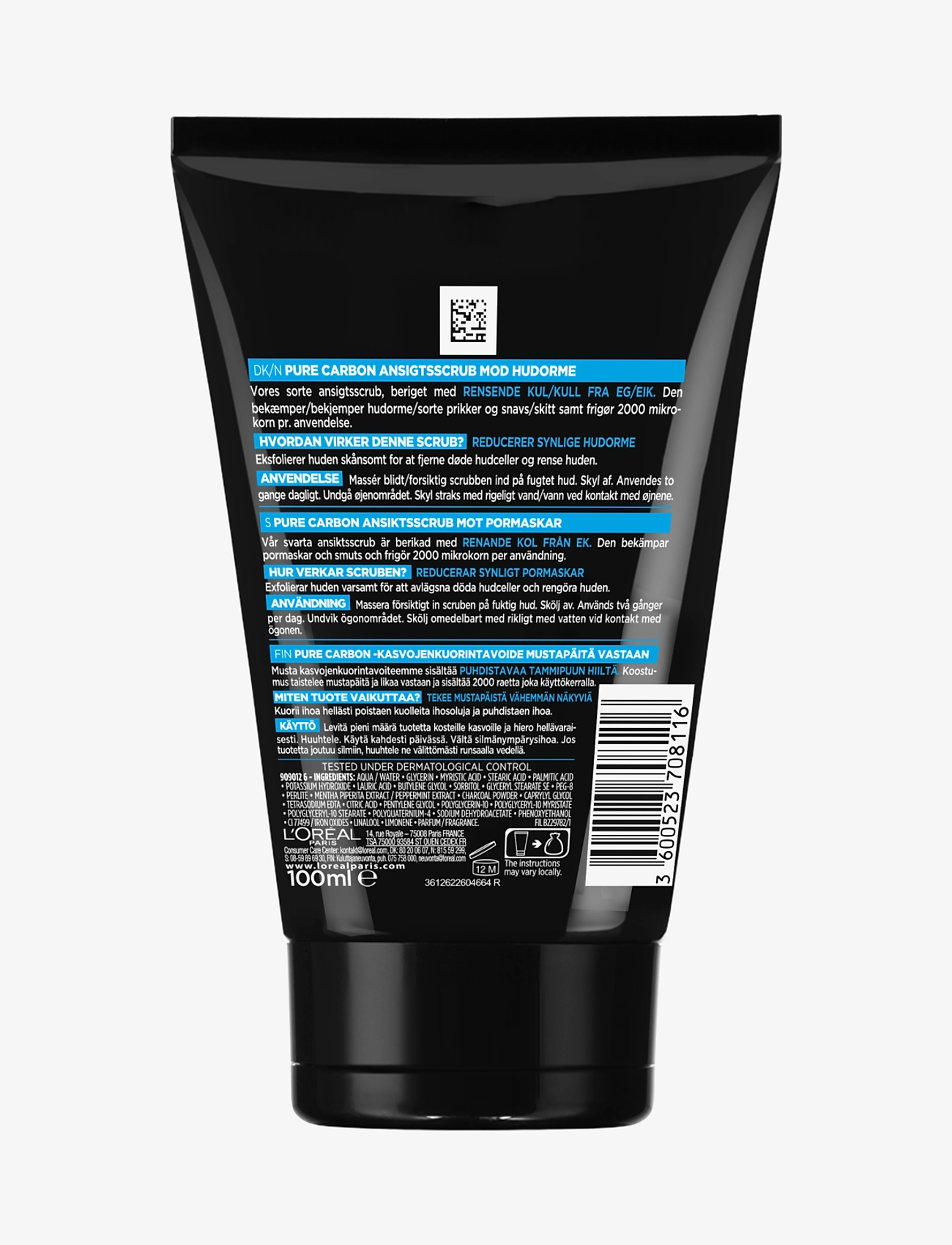 L'Oréal Paris - L'Oréal Paris Men Expert Pure Carbon Anti-Blackhead Daily Face Scrub for combination skin 100 ml - peeling - clear - 1